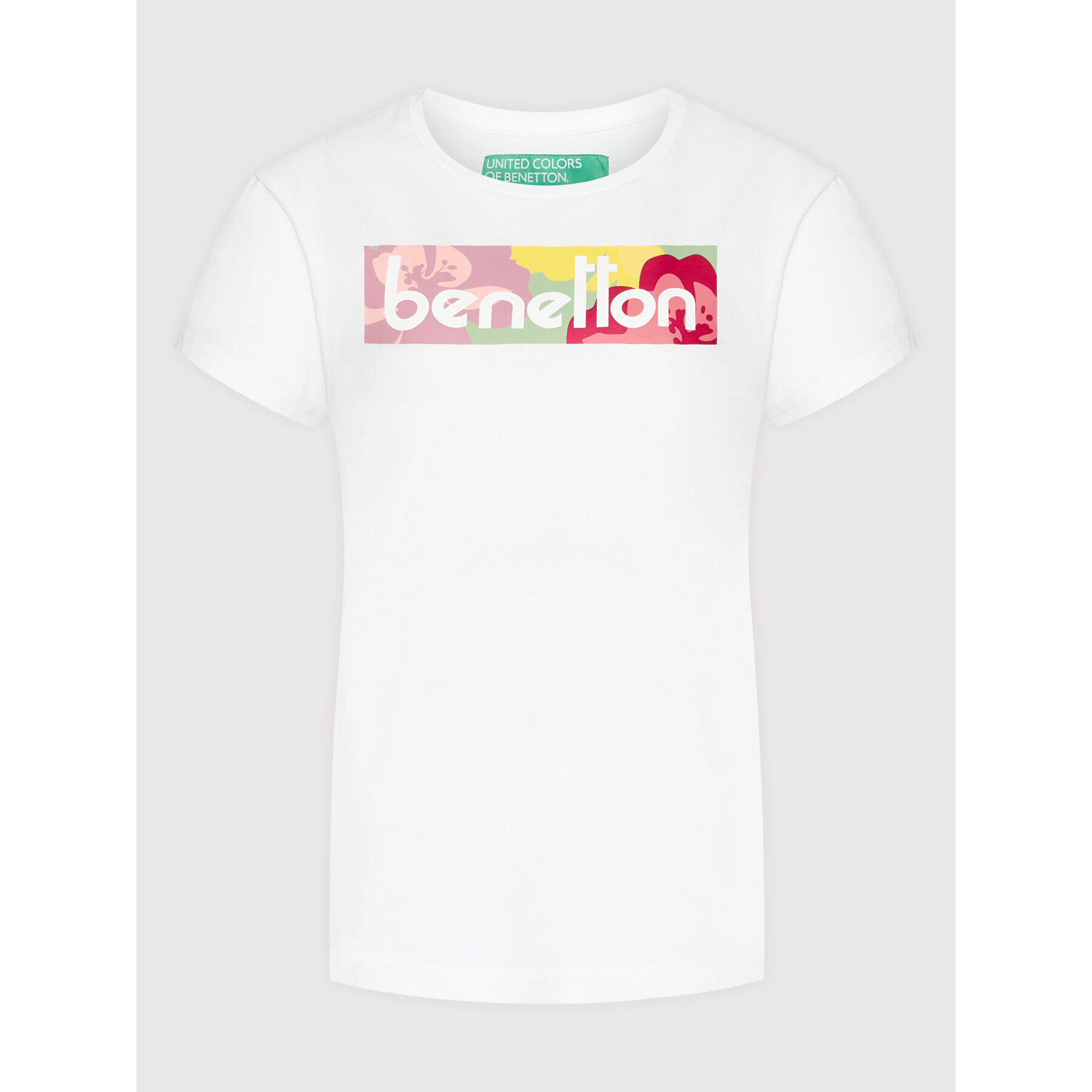 United Colors Of Benetton T-Shirt 3MI5D100R Bílá Regular Fit - Pepit.cz