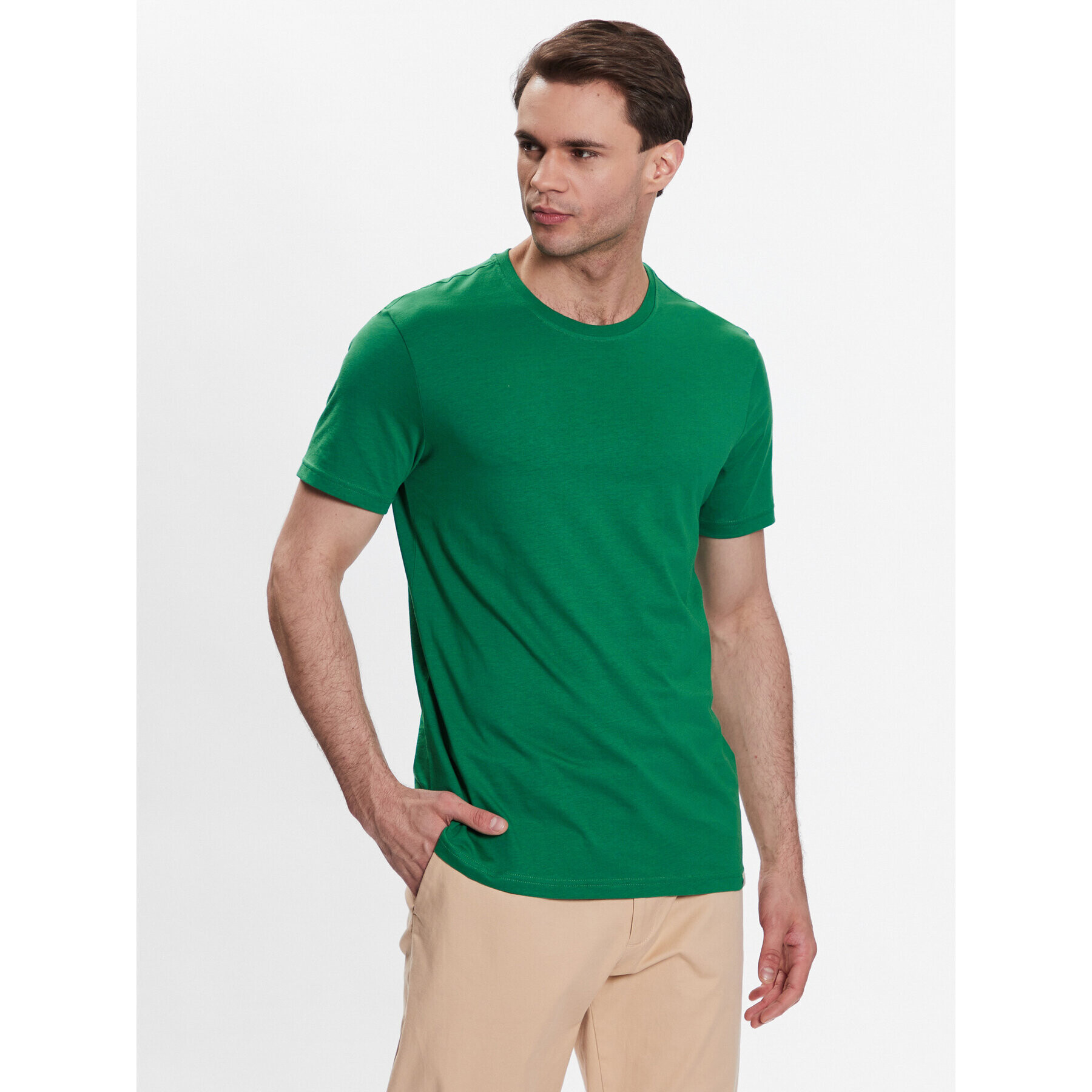 United Colors Of Benetton T-Shirt 3U53J1F15 Zelená Regular Fit - Pepit.cz