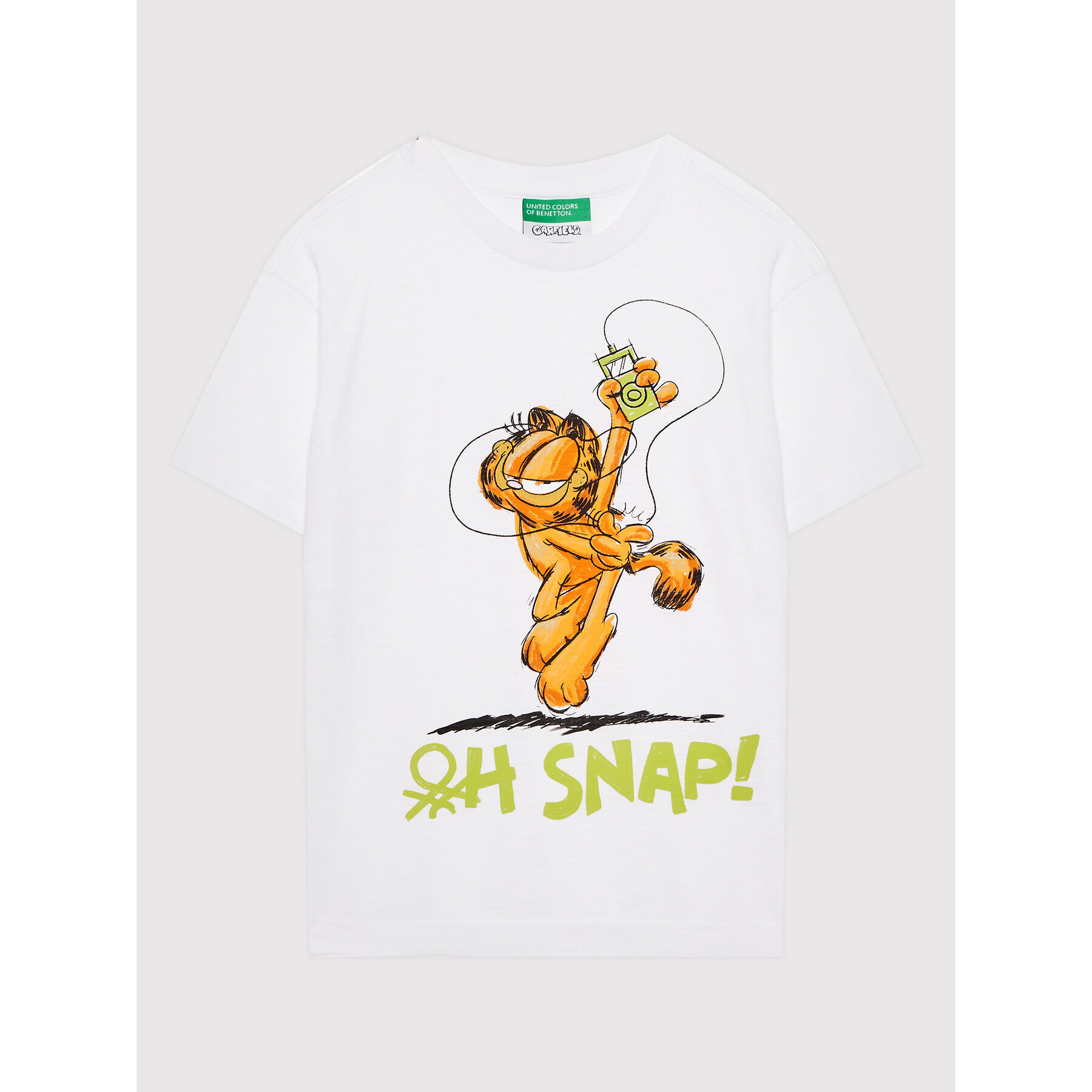 United Colors Of Benetton T-Shirt Garfield 3BVXC105B Bílá Regular Fit - Pepit.cz