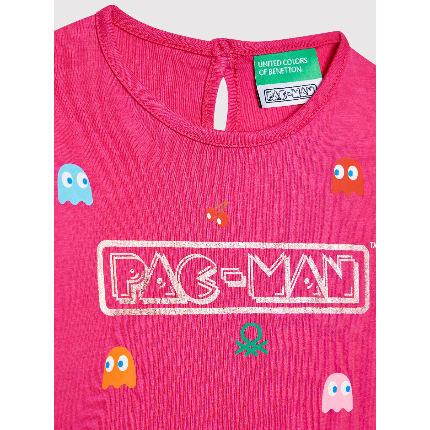 United Colors Of Benetton T-Shirt PAC-MAN 3096G102J Růžová Regular Fit - Pepit.cz