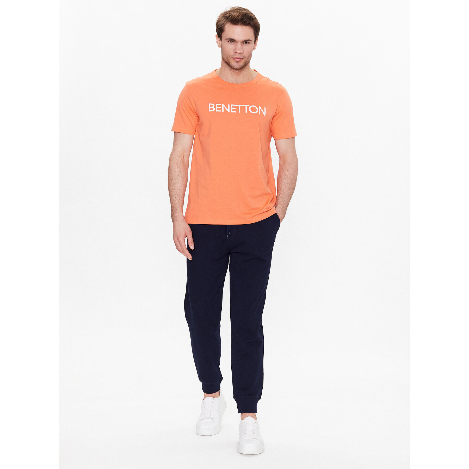 United Colors Of Benetton Teplákové kalhoty 3J68UF00K Tmavomodrá Regular Fit - Pepit.cz