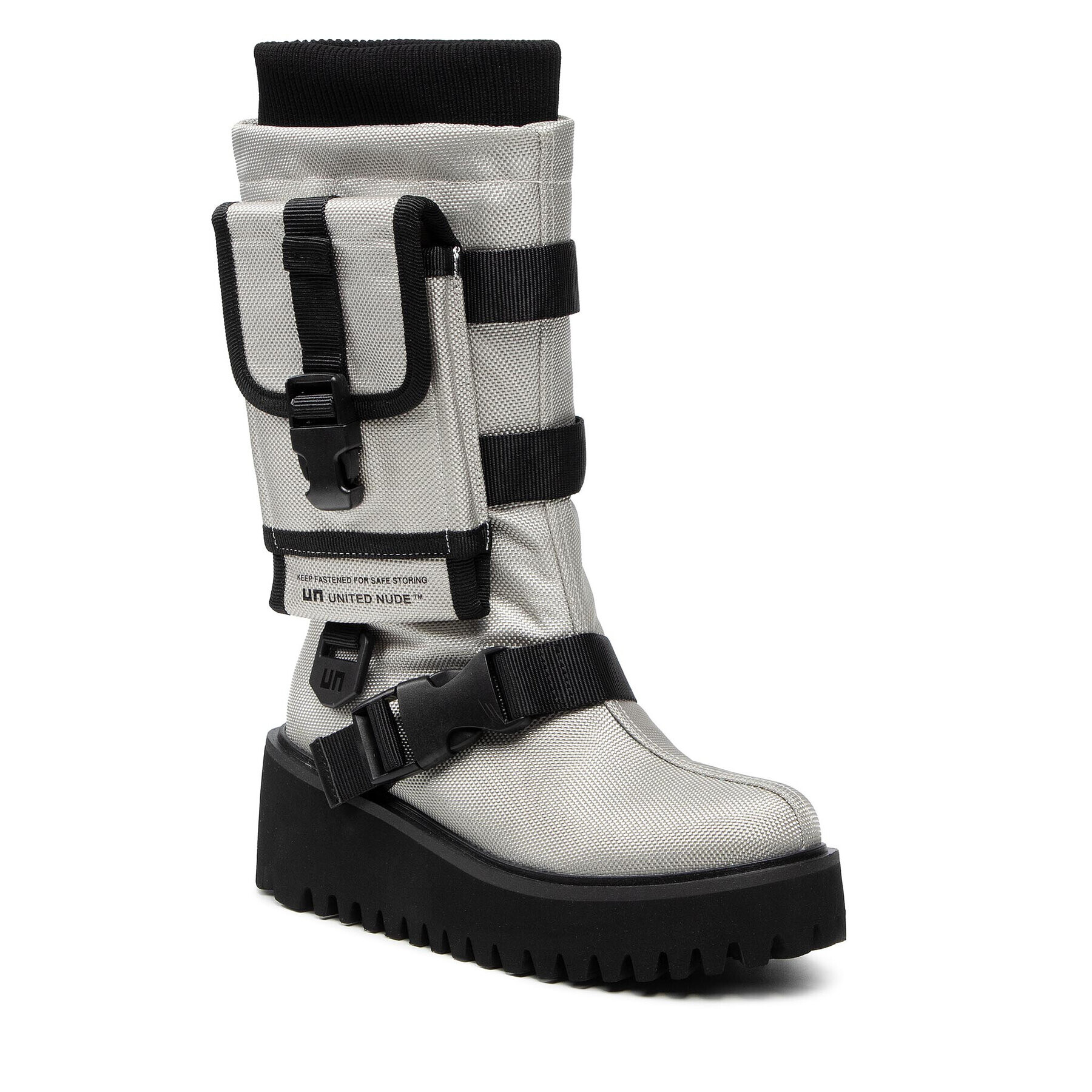 United Nude Kozačky Combat Pocket 10648715125 Šedá - Pepit.cz