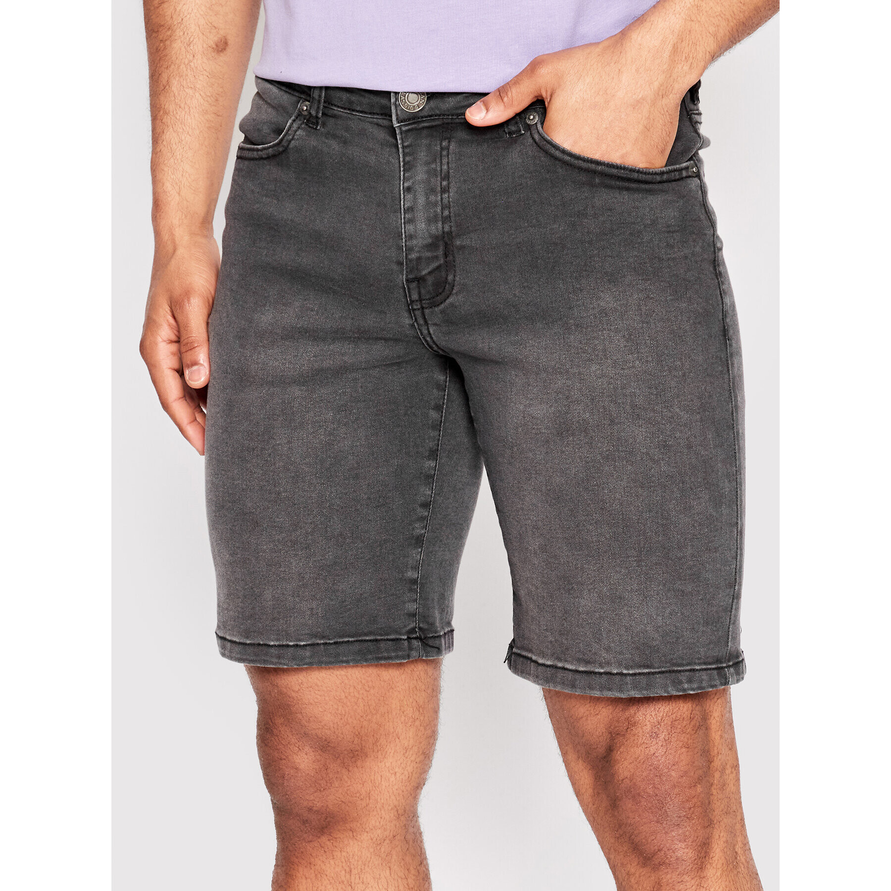 Urban Classics Džínové šortky TB4156 Černá Relaxed Fit - Pepit.cz