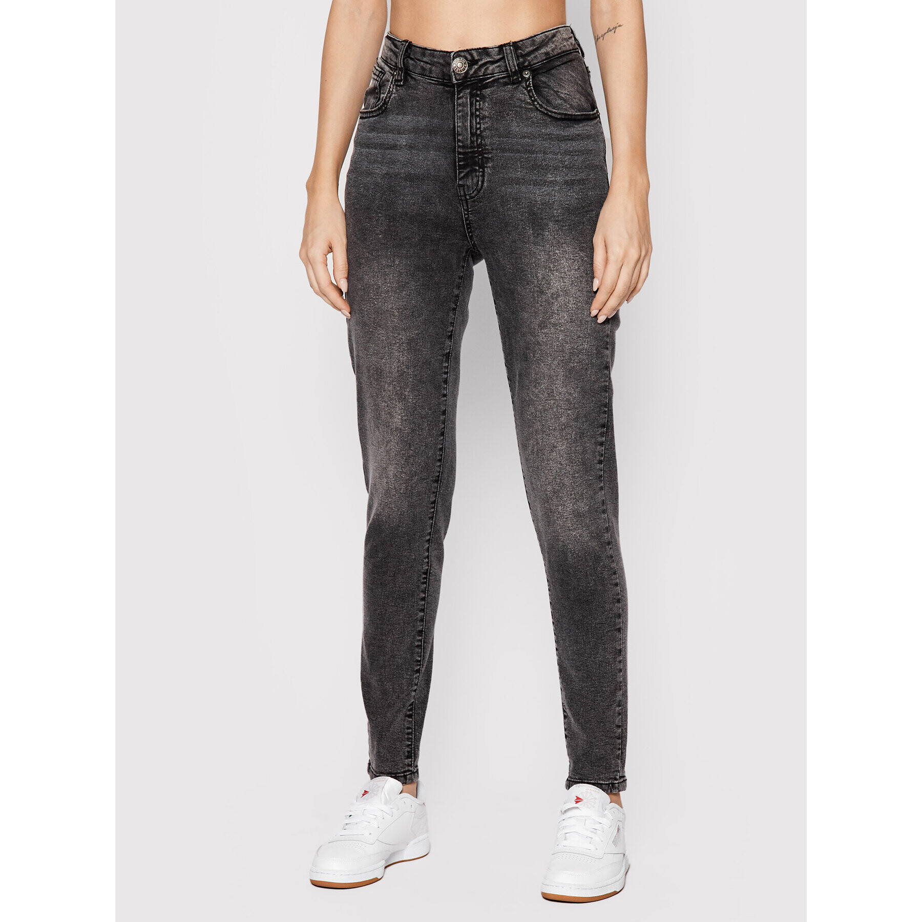 Urban Classics Jeansy TB2970 Šedá Skinny Fit - Pepit.cz