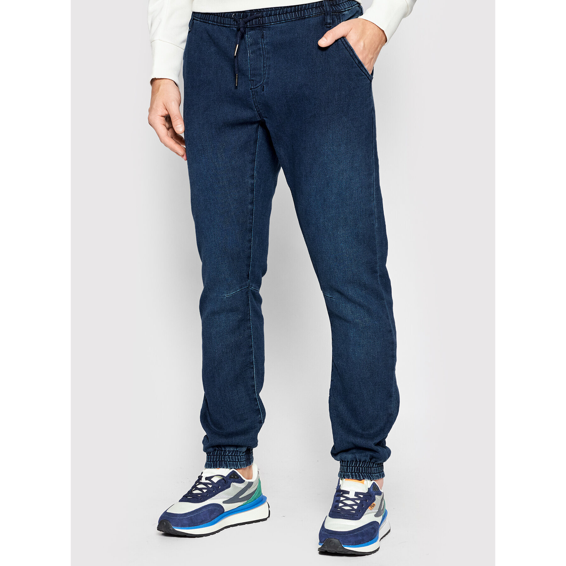 Urban Classics Joggers kalhoty Knitted TB1794 Modrá Regular Fit - Pepit.cz