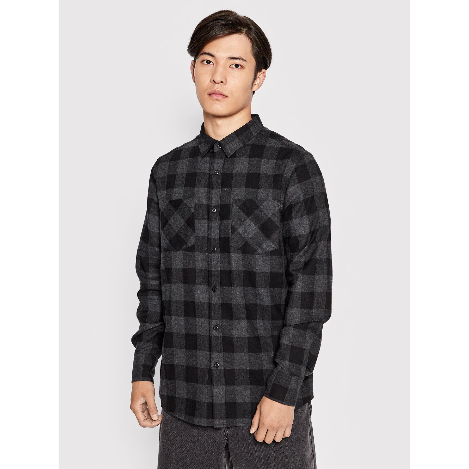 Urban Classics Košile Checked TB297 Šedá Regular Fit - Pepit.cz