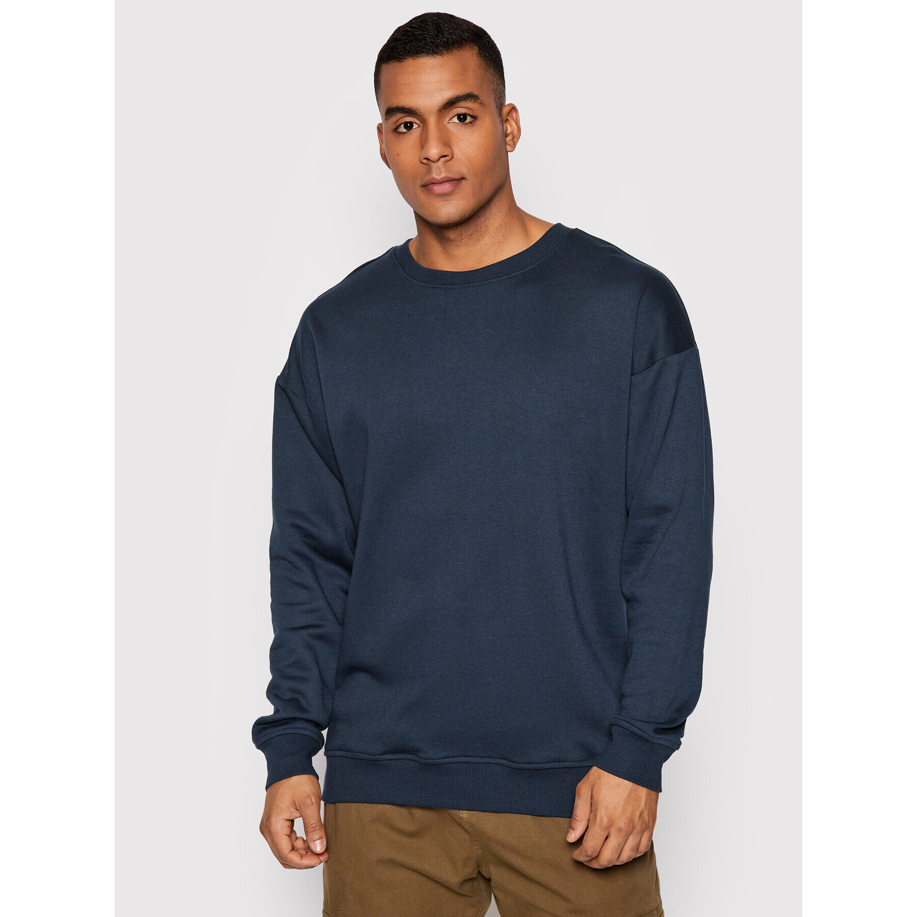 Urban Classics Mikina Crewneck TB1591 Tmavomodrá Regular Fit - Pepit.cz