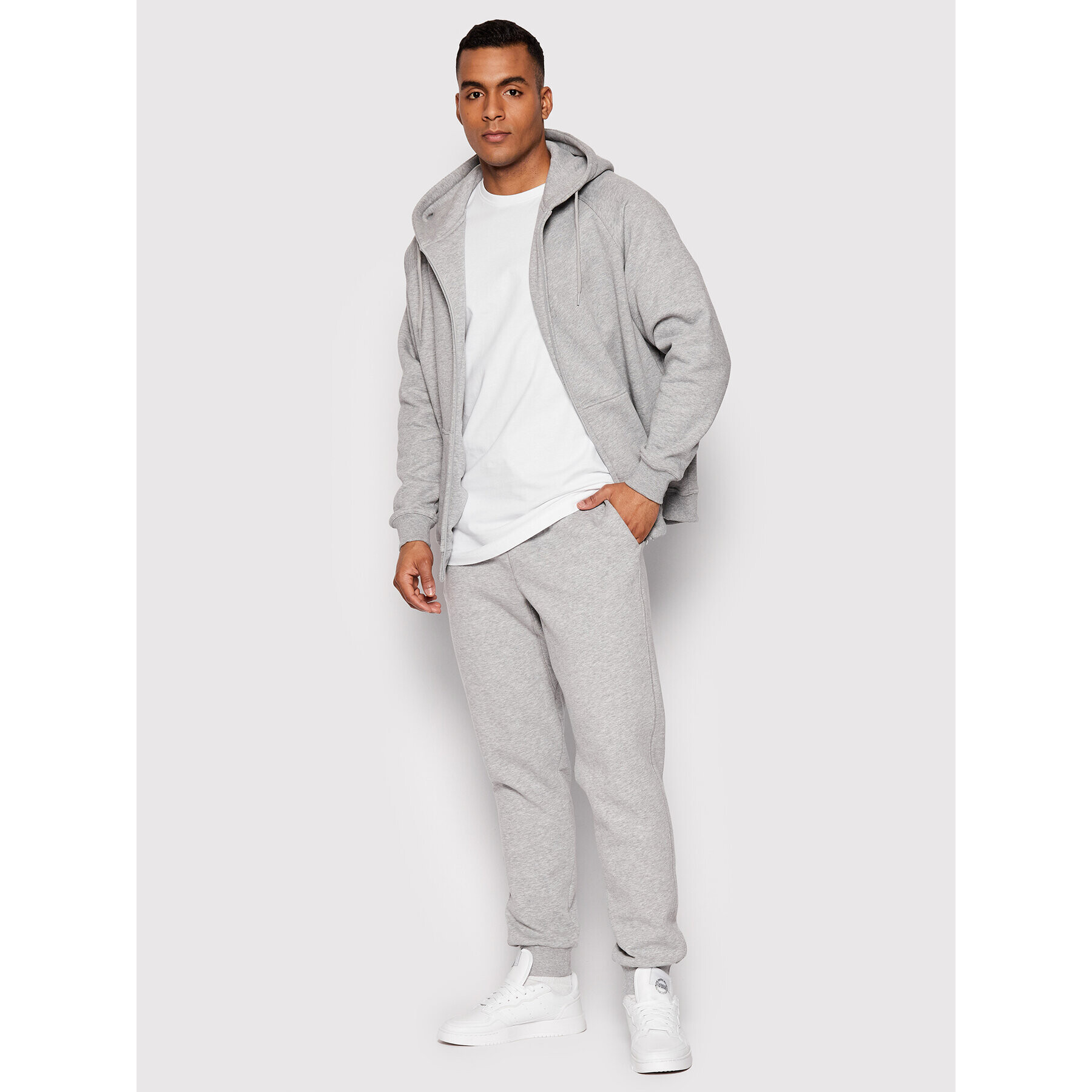 Urban Classics Mikina Zip TB014C Šedá Regular Fit - Pepit.cz