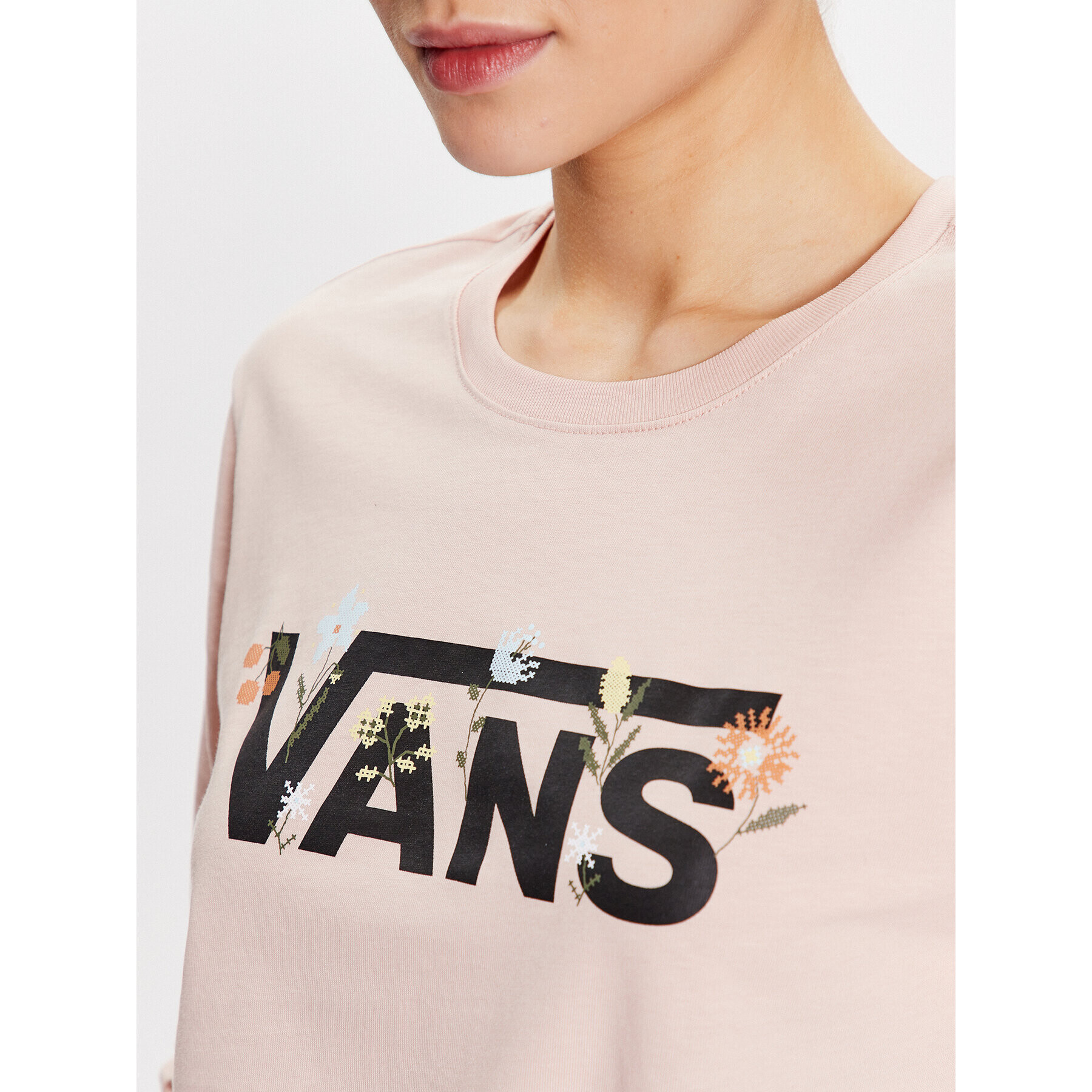 Vans Halenka Wyld Tangle Micro Disty Ls Bff VN00077N Růžová Regular Fit - Pepit.cz