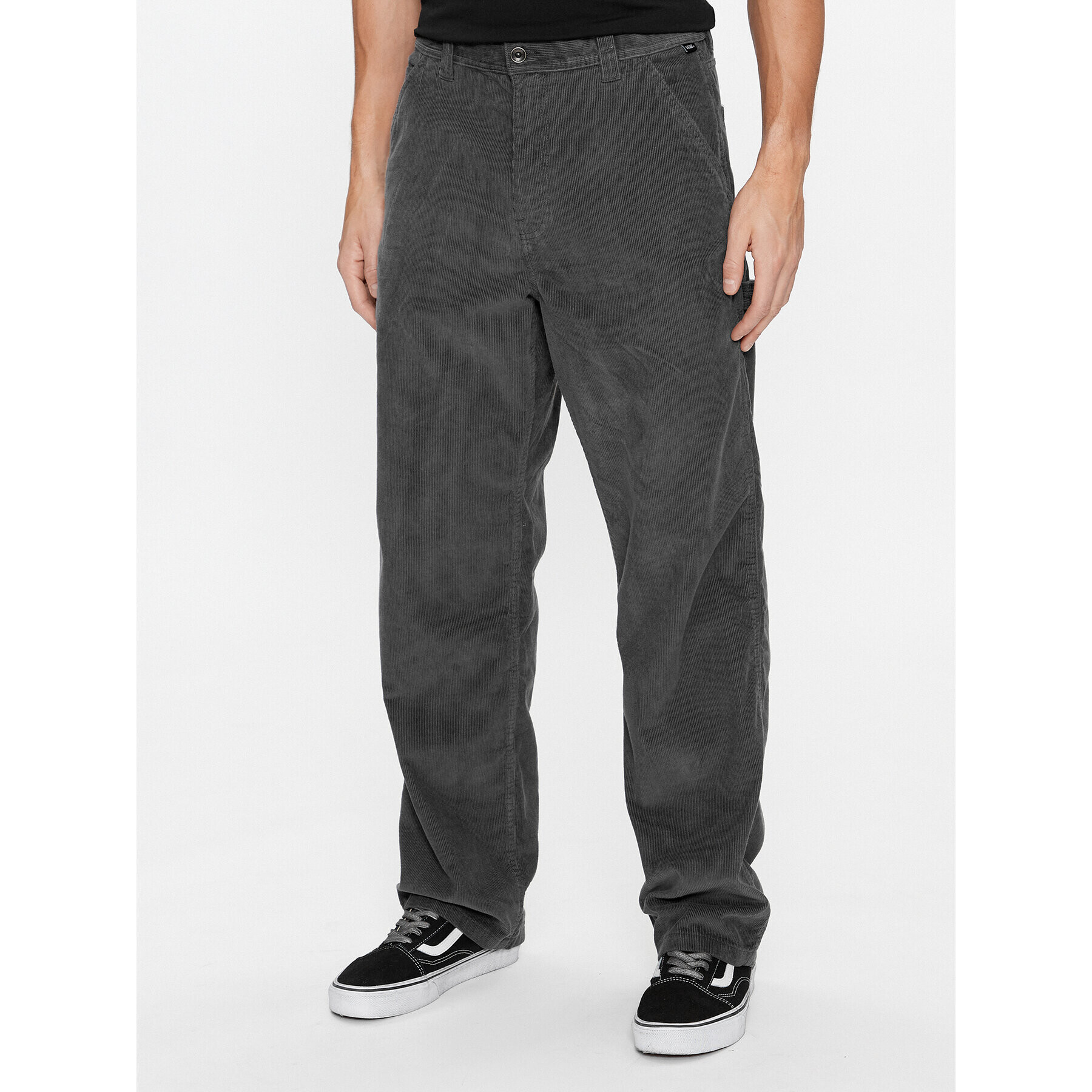 Vans Kalhoty z materiálu Drill Chore Loose Carpenter Cord Pant VN0008NB1O71 Šedá Loose Fit - Pepit.cz