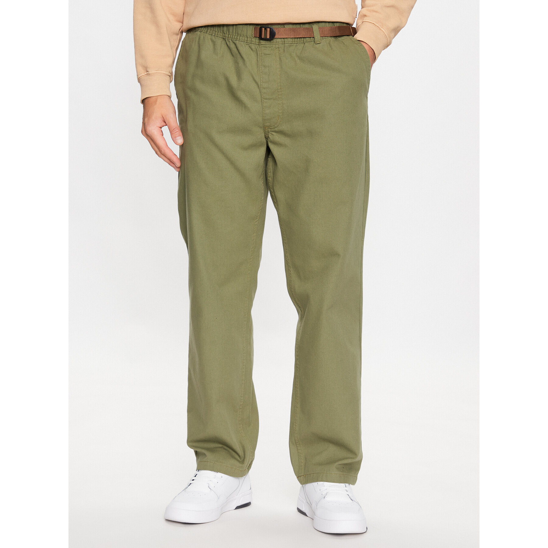 Vans Kalhoty z materiálu Range Relaxed Climbing Pant VN0008N3 Zelená Relaxed Fit - Pepit.cz