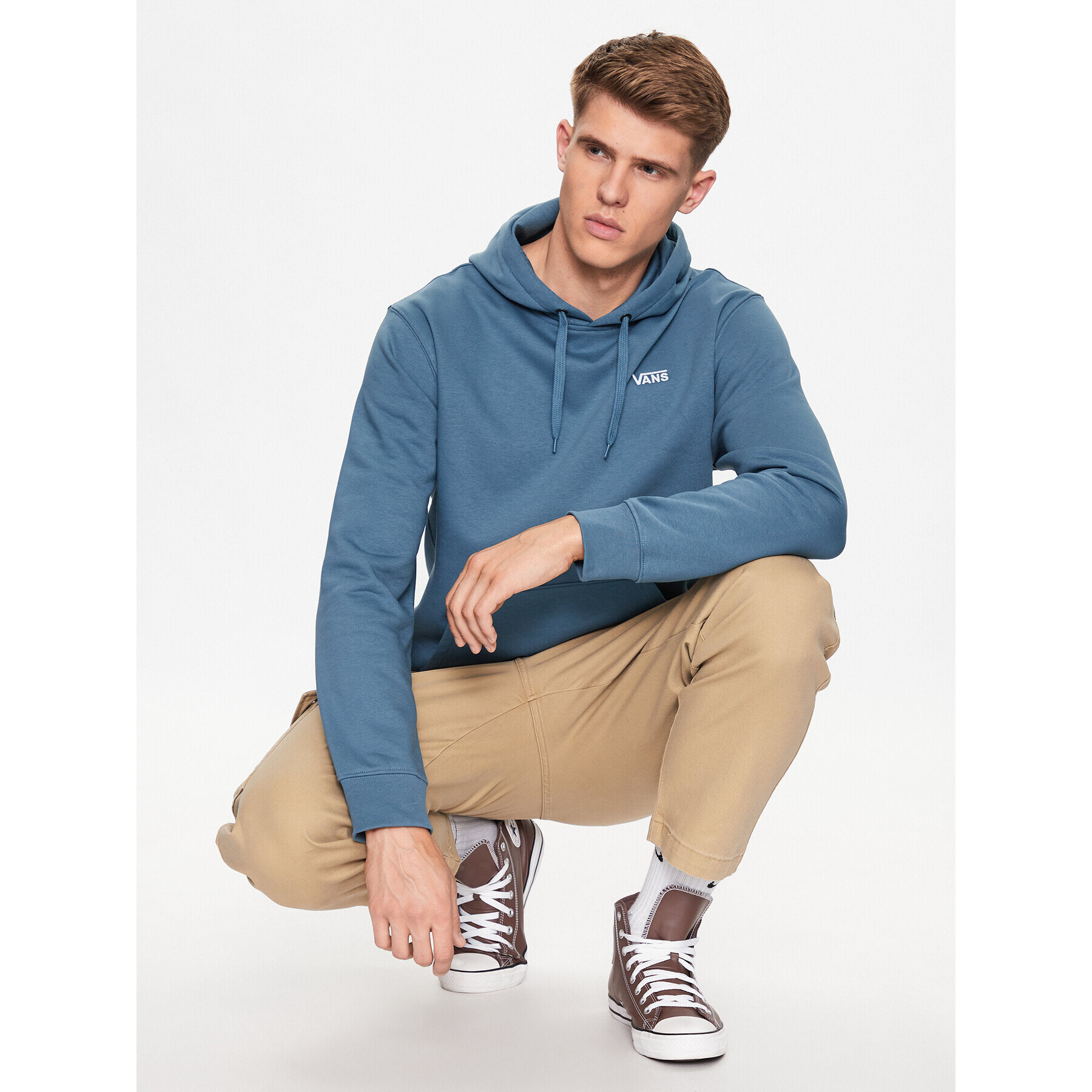 Vans Mikina Core Basic Po Fleece VN0A7YDV Modrá Classic Fit - Pepit.cz