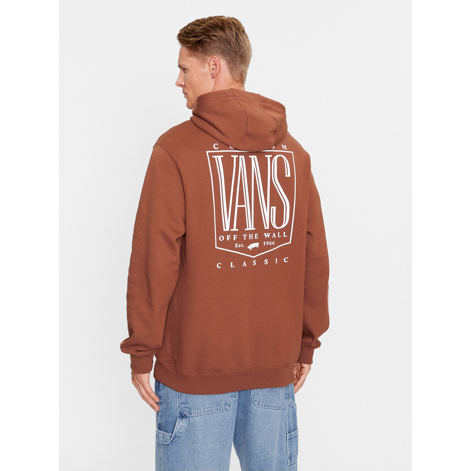 Vans Mikina Custom Tall Po VN0008HY Hnědá Regular Fit - Pepit.cz