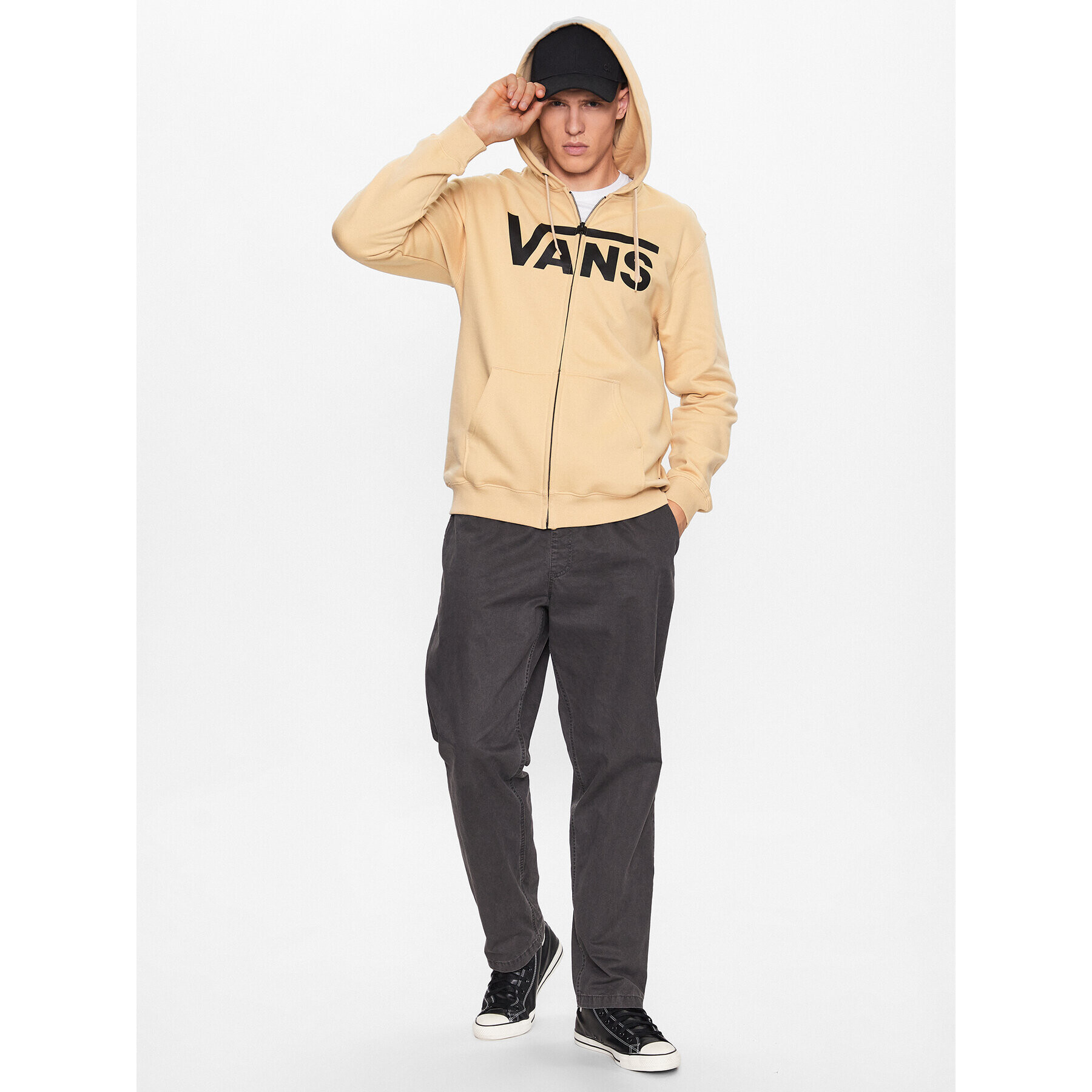 Vans Mikina Mn Classic Zip Hoodie Ii VN0A456C Béžová Classic Fit - Pepit.cz