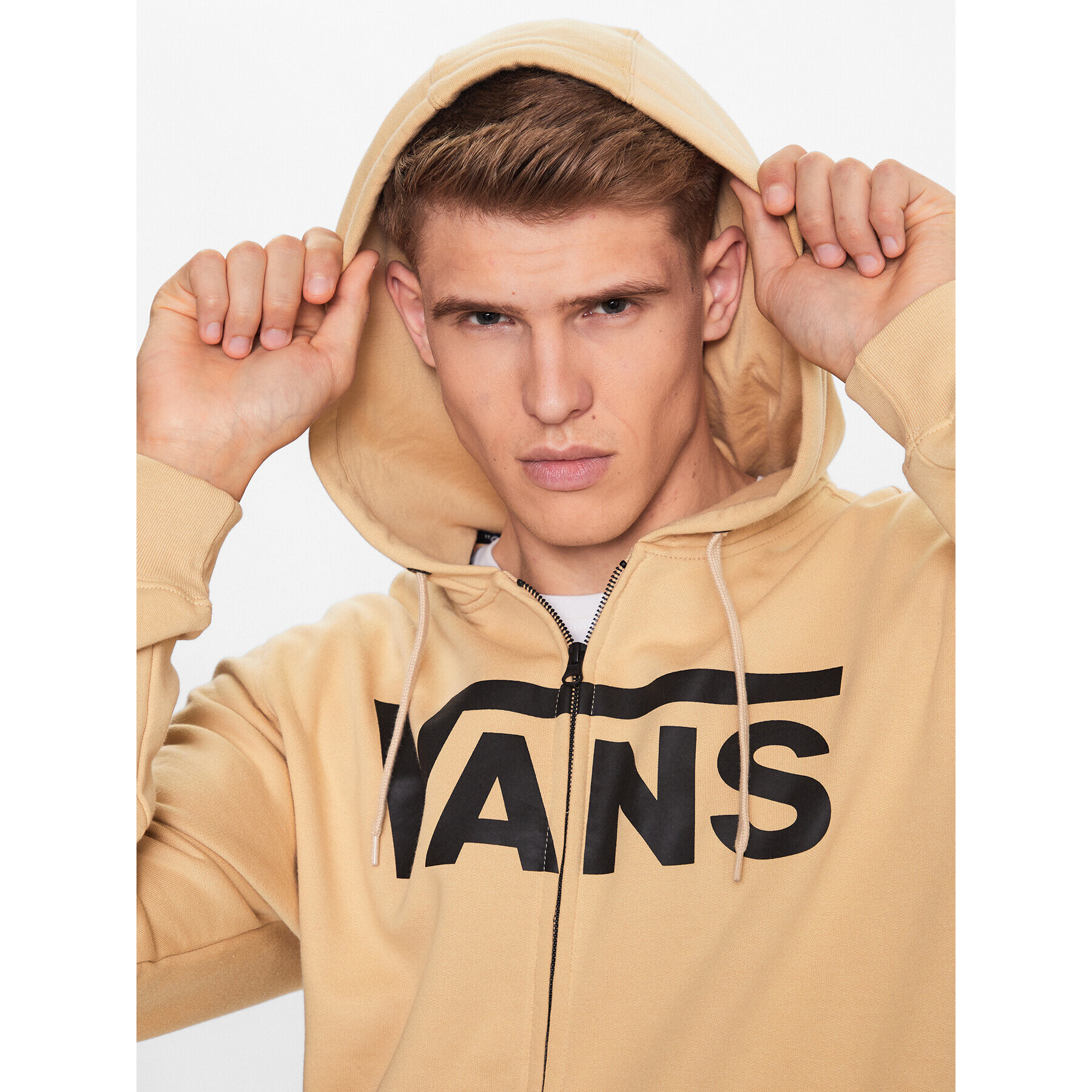 Vans Mikina Mn Classic Zip Hoodie Ii VN0A456C Béžová Classic Fit - Pepit.cz