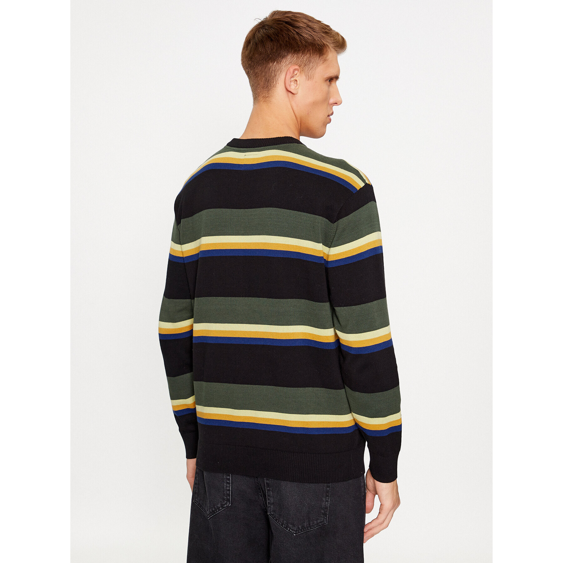 Vans Mikina Tacuba Stripe Crew Sweater VN000F50CM31 Černá Regular Fit - Pepit.cz