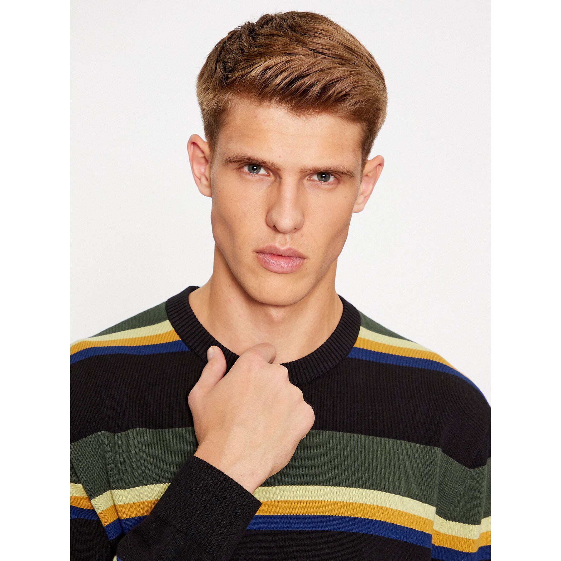 Vans Mikina Tacuba Stripe Crew Sweater VN000F50CM31 Černá Regular Fit - Pepit.cz