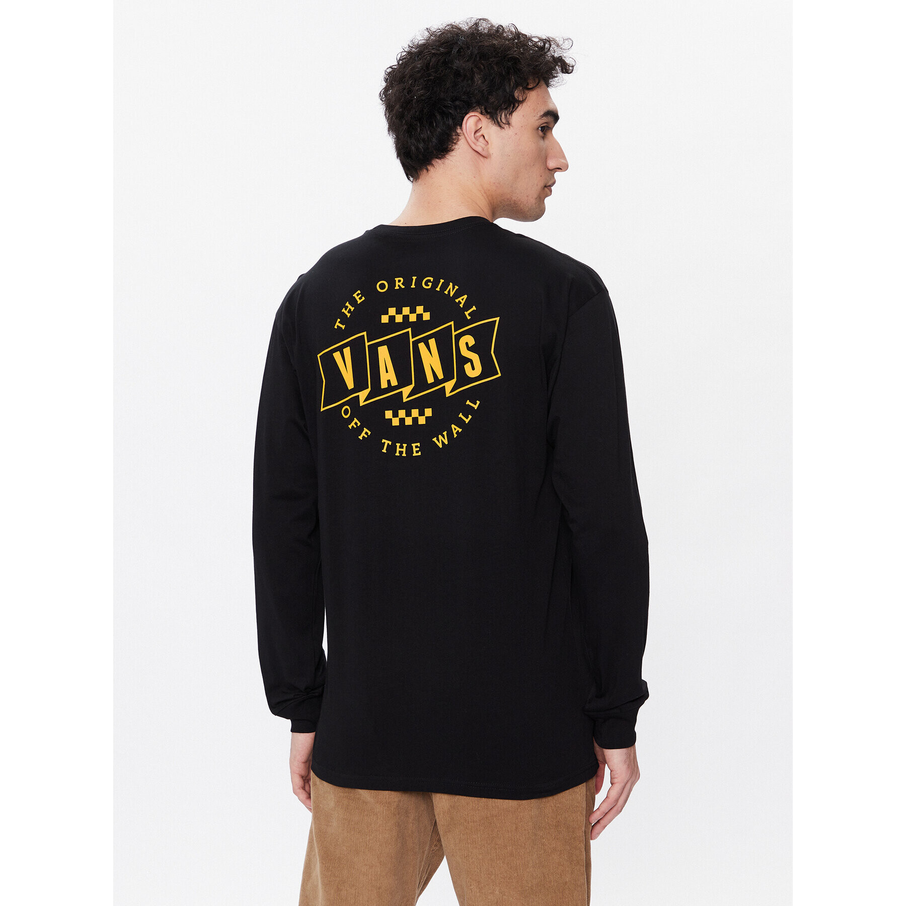 Vans S dlouhým rukávem Banner Logo VN00003J Černá Classic Fit - Pepit.cz