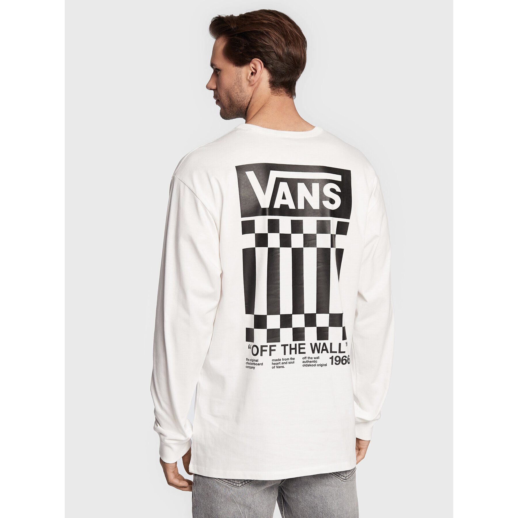 Vans S dlouhým rukávem Check VN0A7S6Z Bílá Classic Fit - Pepit.cz