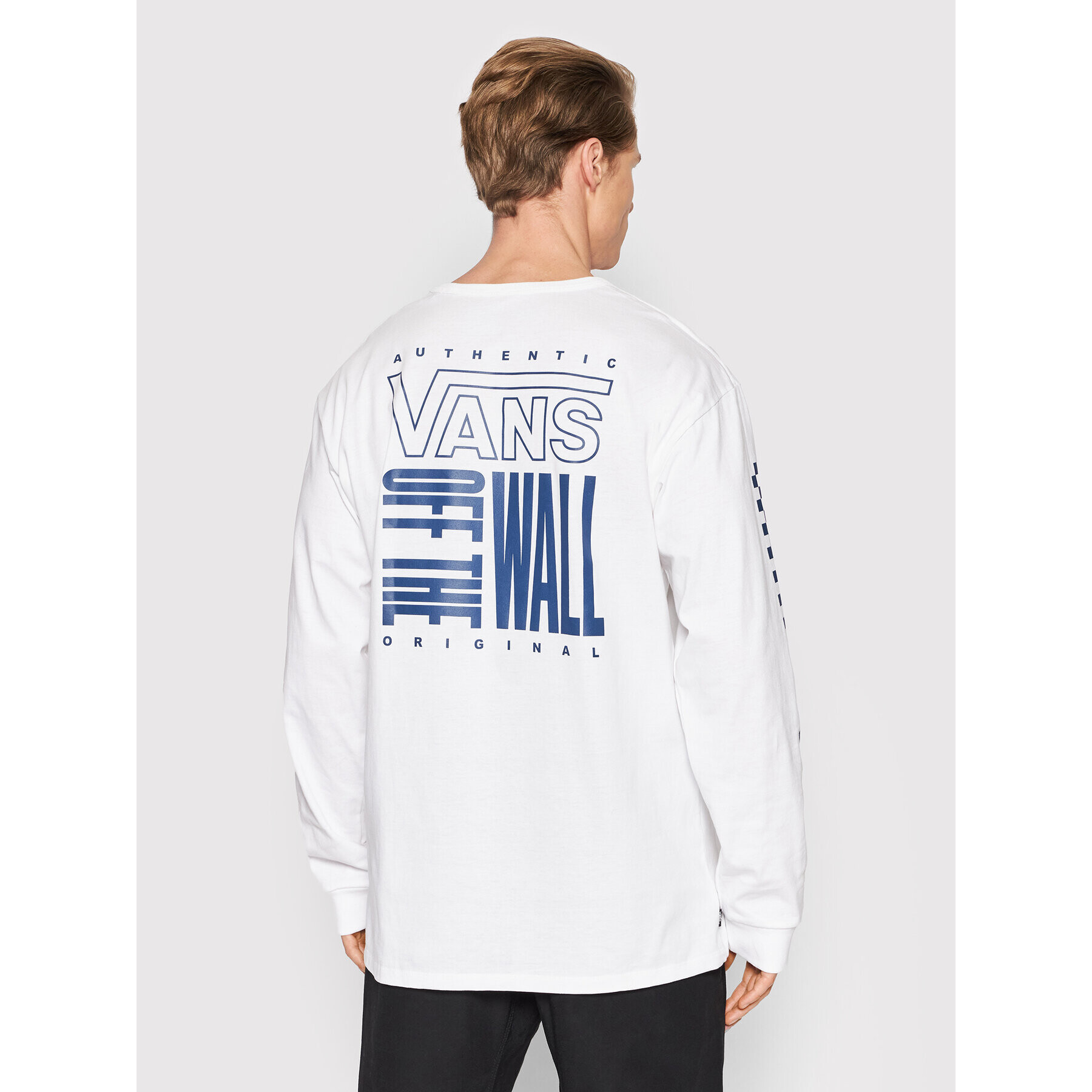 Vans S dlouhým rukávem Off The Wall Stack VN0A7PJK Bílá Classic Fit - Pepit.cz