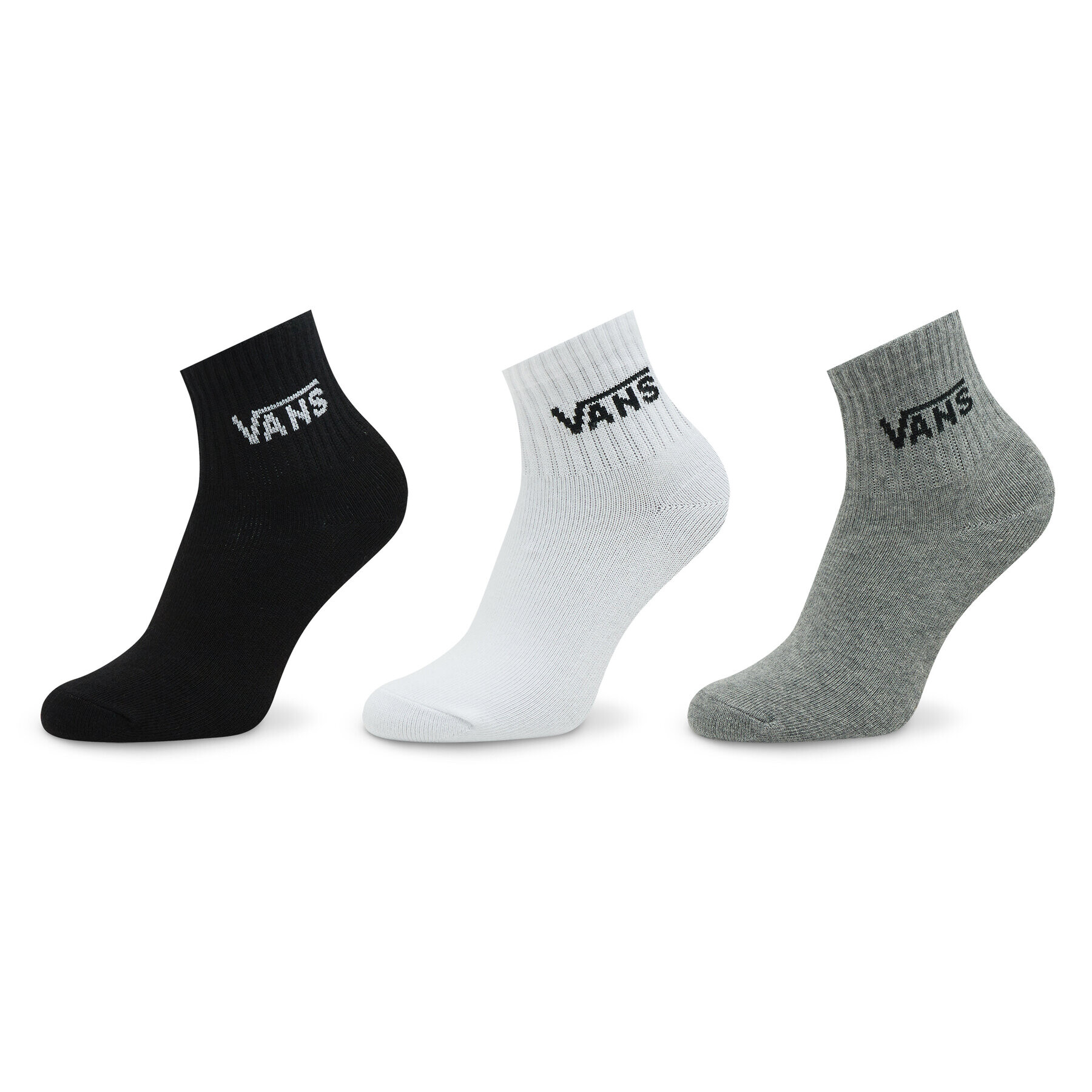 Vans Sada 3 párů dámských vysokých ponožek Half Crew Sock VN00073EIZH1 Černá - Pepit.cz