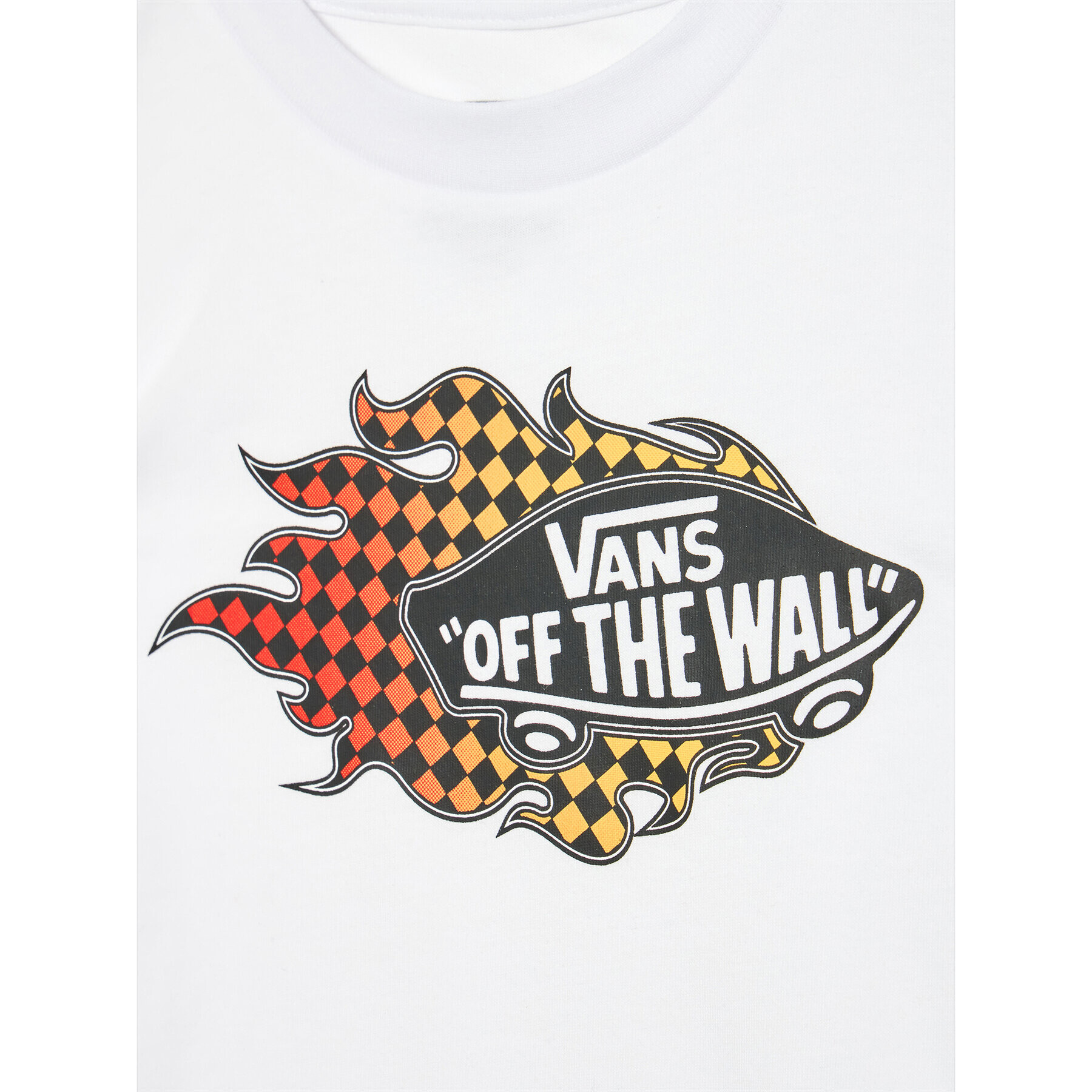 Vans T-Shirt Flame VN0A5KPF Bílá Regular Fit - Pepit.cz