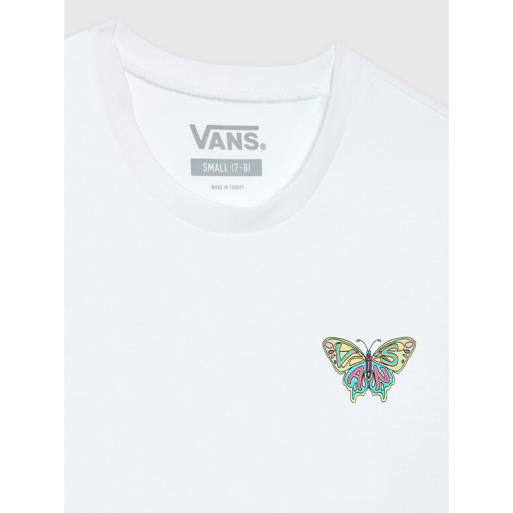 Vans T-Shirt Fly Butter Crew VN0A5LEN Bílá Regular Fit - Pepit.cz