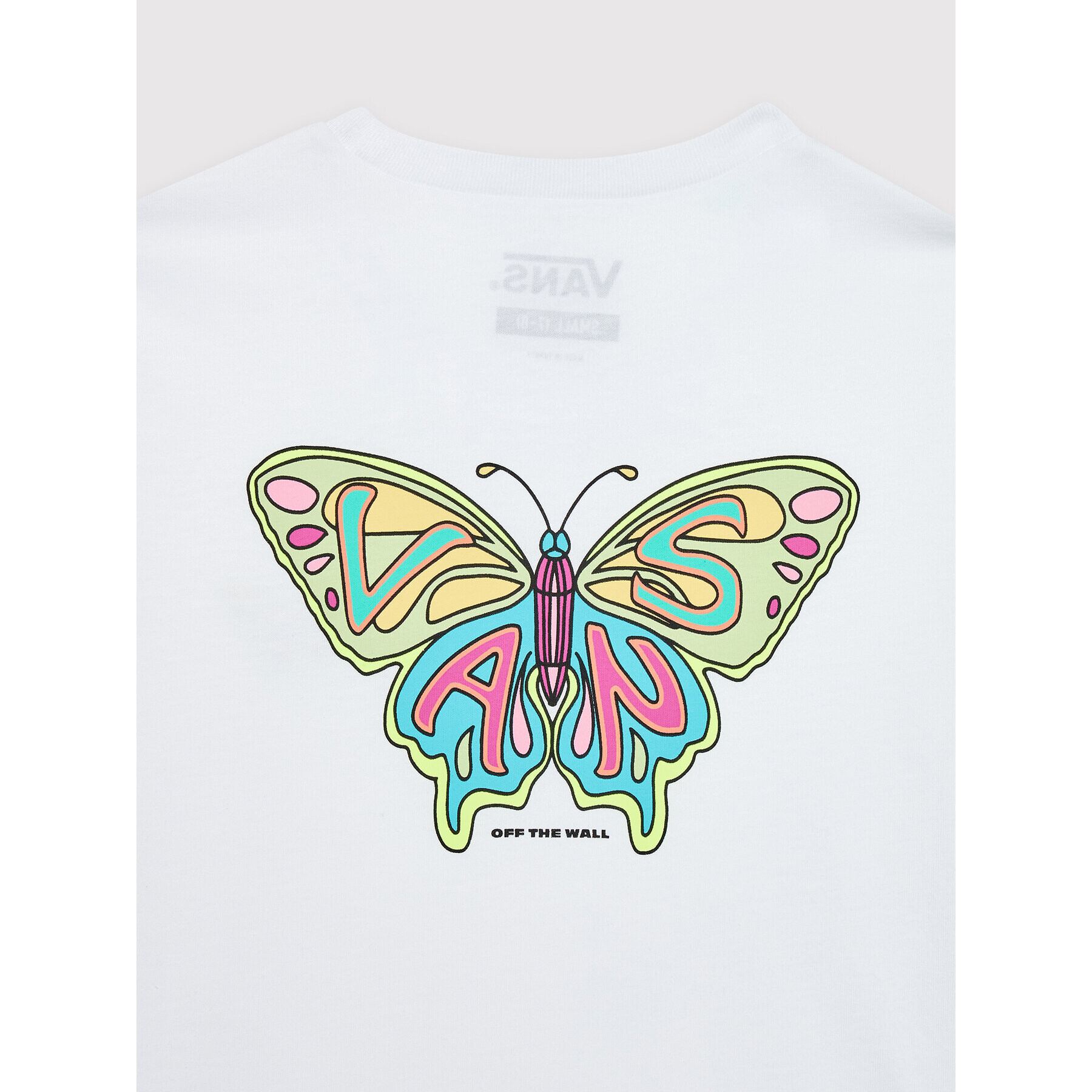 Vans T-Shirt Fly Butter Crew VN0A5LEN Bílá Regular Fit - Pepit.cz