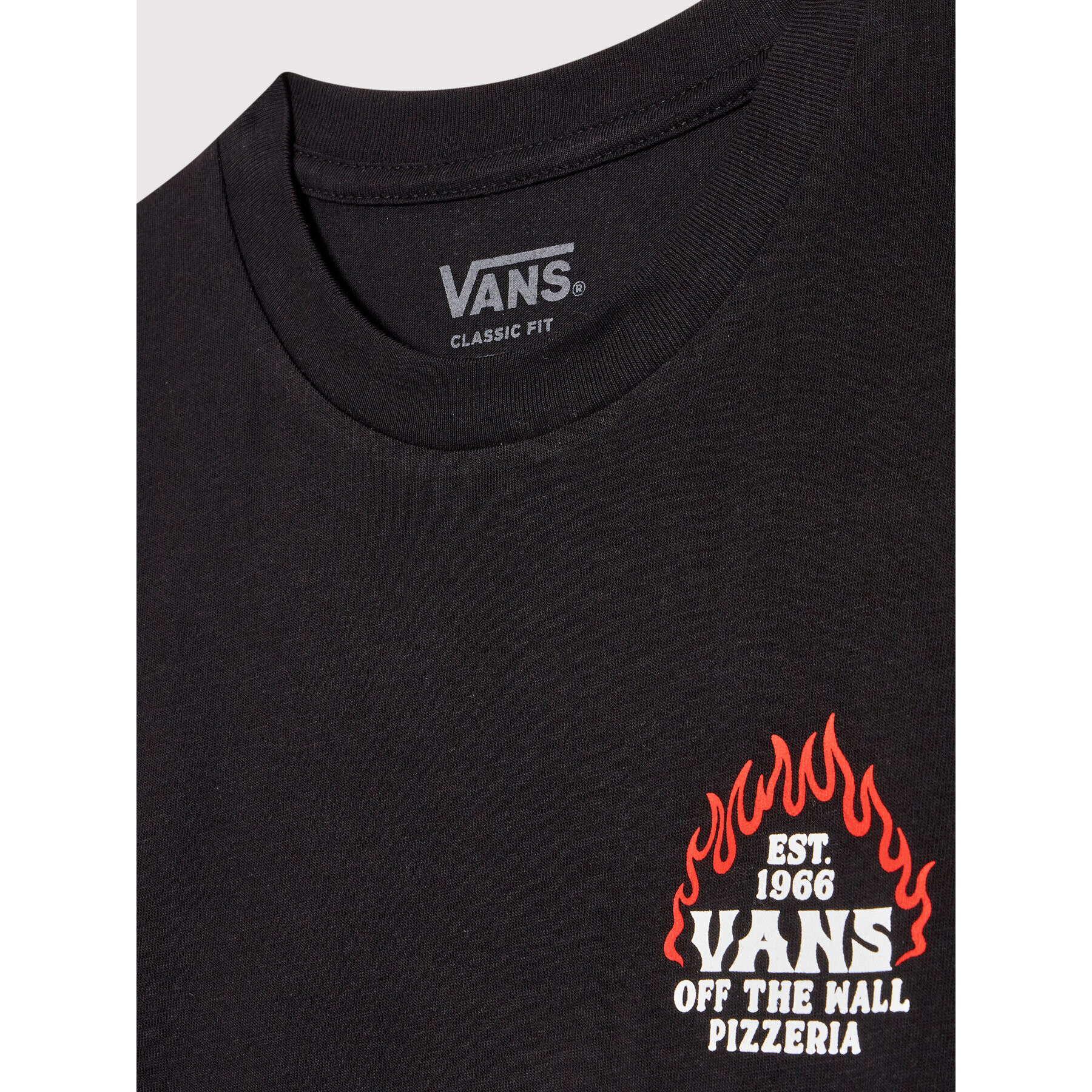 Vans T-Shirt Pizzeria VN000032 Černá Classic Fit - Pepit.cz