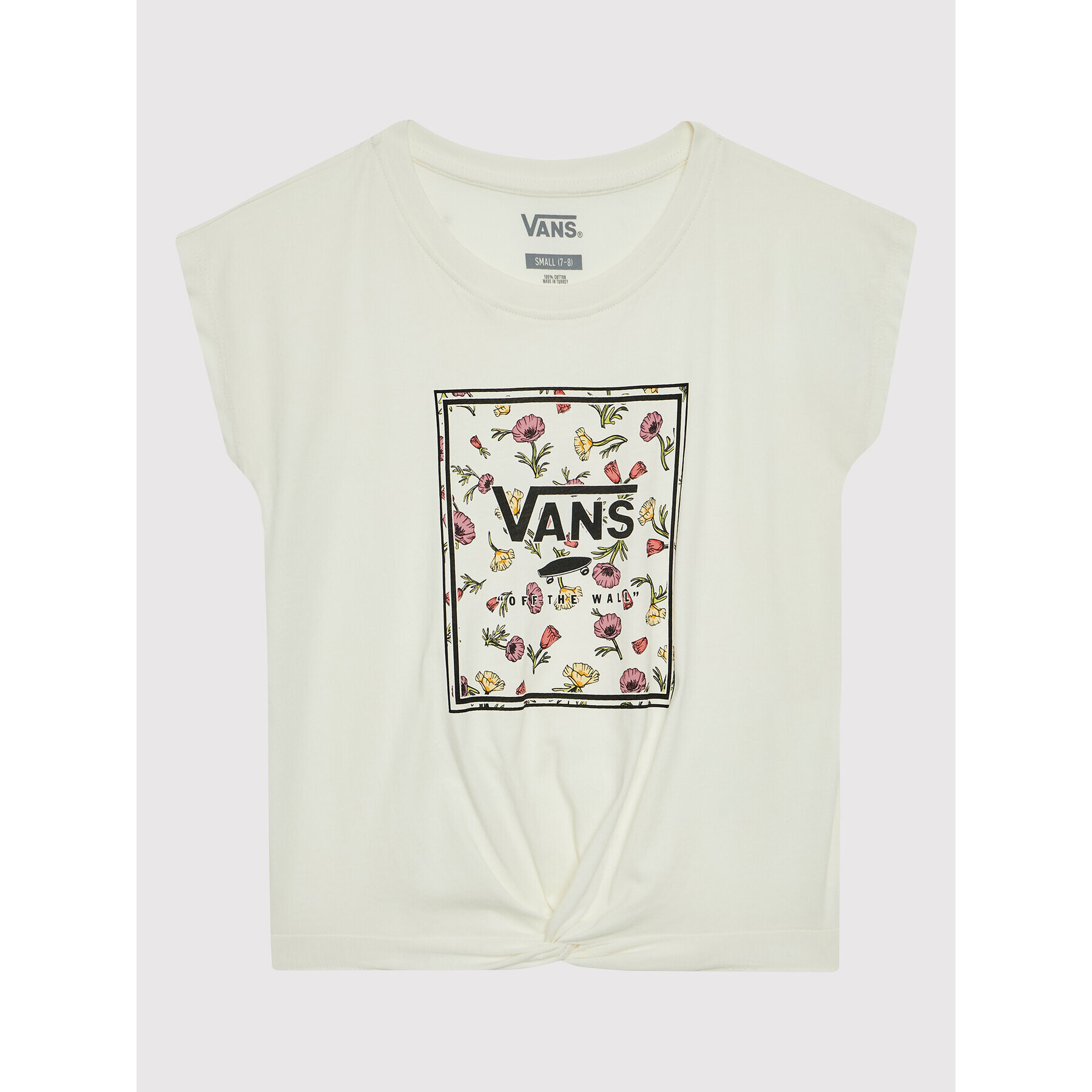 Vans T-Shirt Poppy Box VN0A7YVJ Bílá Regular Fit - Pepit.cz