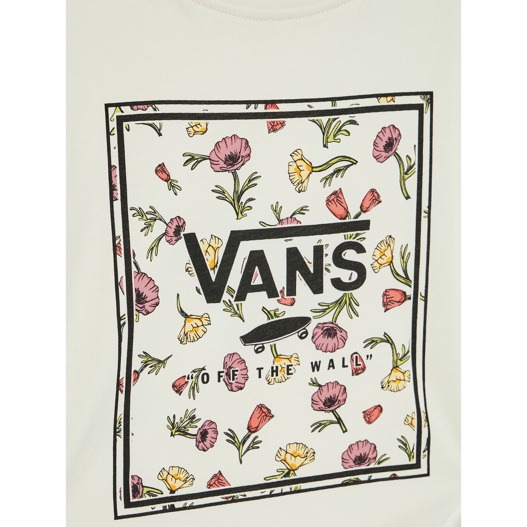 Vans T-Shirt Poppy Box VN0A7YVJ Bílá Regular Fit - Pepit.cz