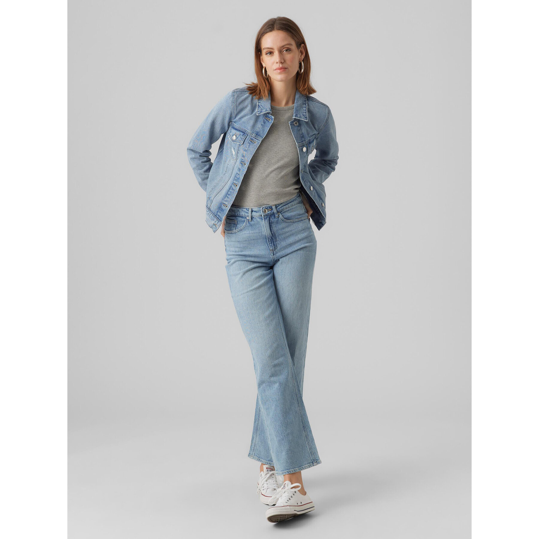 Vero Moda Jeansová bunda Zorica 10279789 Modrá Regular Fit - Pepit.cz