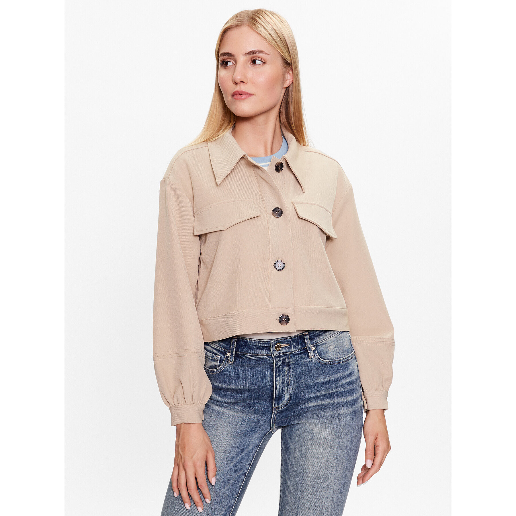 Vero Moda Bunda pro přechodné období Dixie 10283658 Béžová Relaxed Fit - Pepit.cz