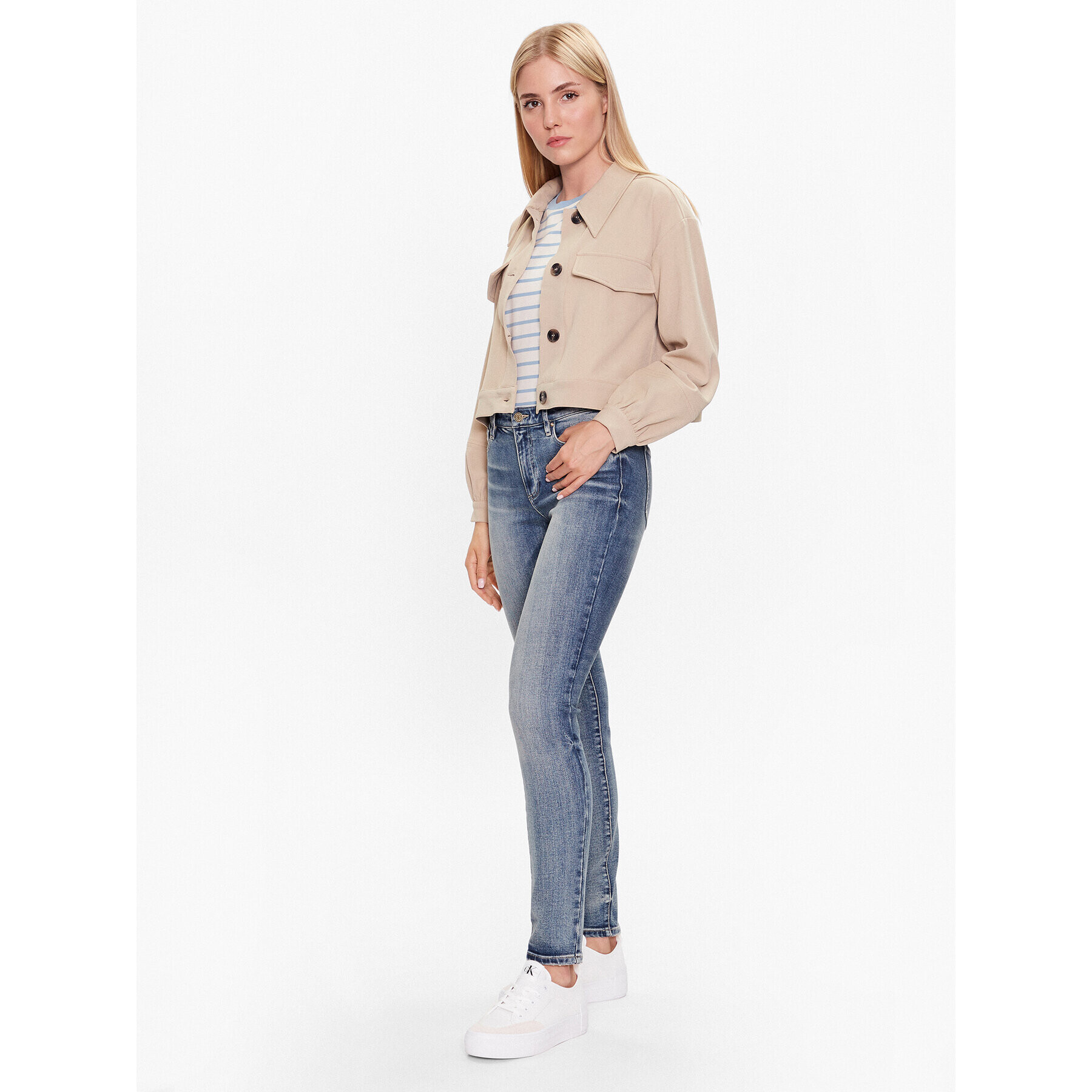 Vero Moda Bunda pro přechodné období Dixie 10283658 Béžová Relaxed Fit - Pepit.cz