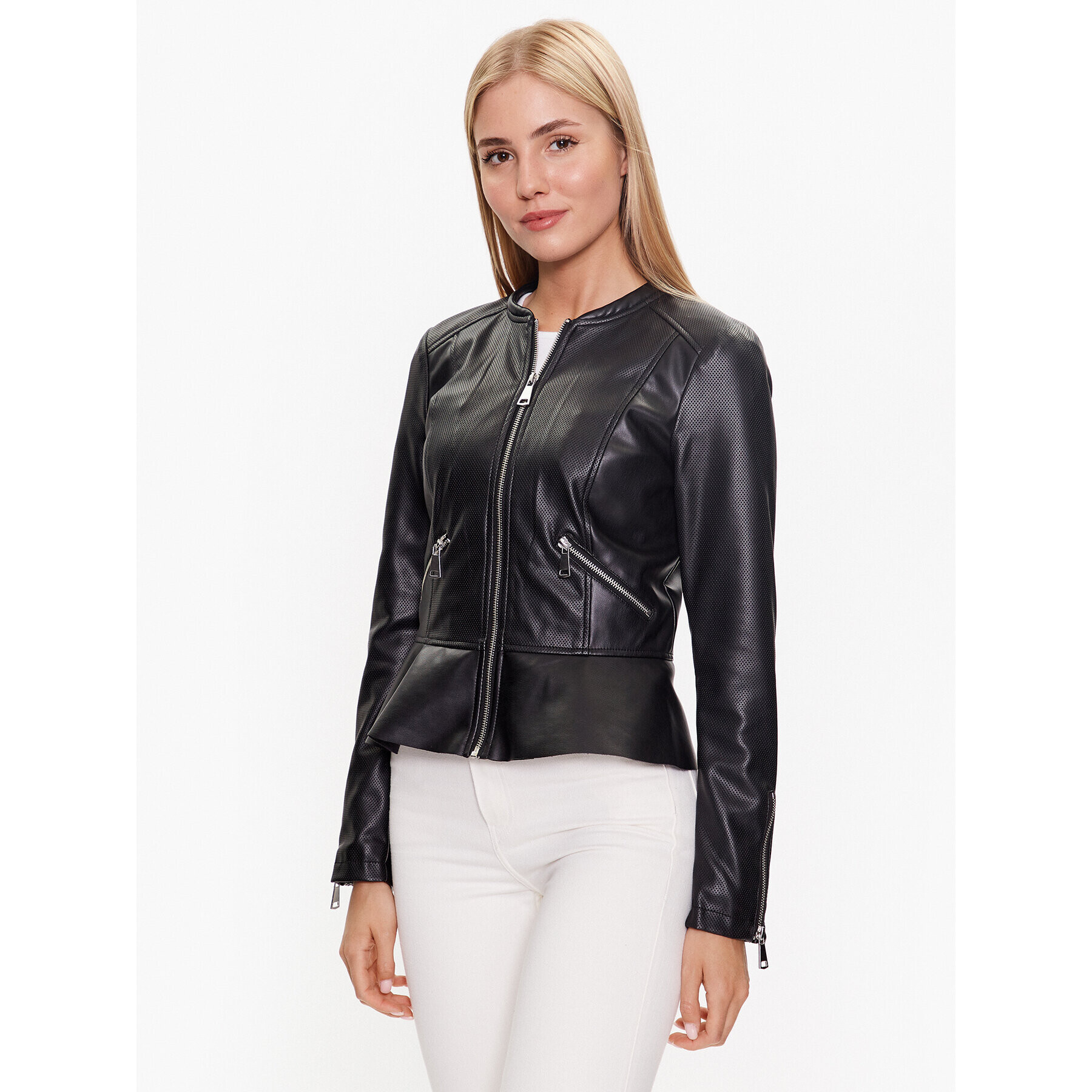 Vero Moda Bunda z imitace kůže Avery Ally 10286341 Černá Regular Fit - Pepit.cz