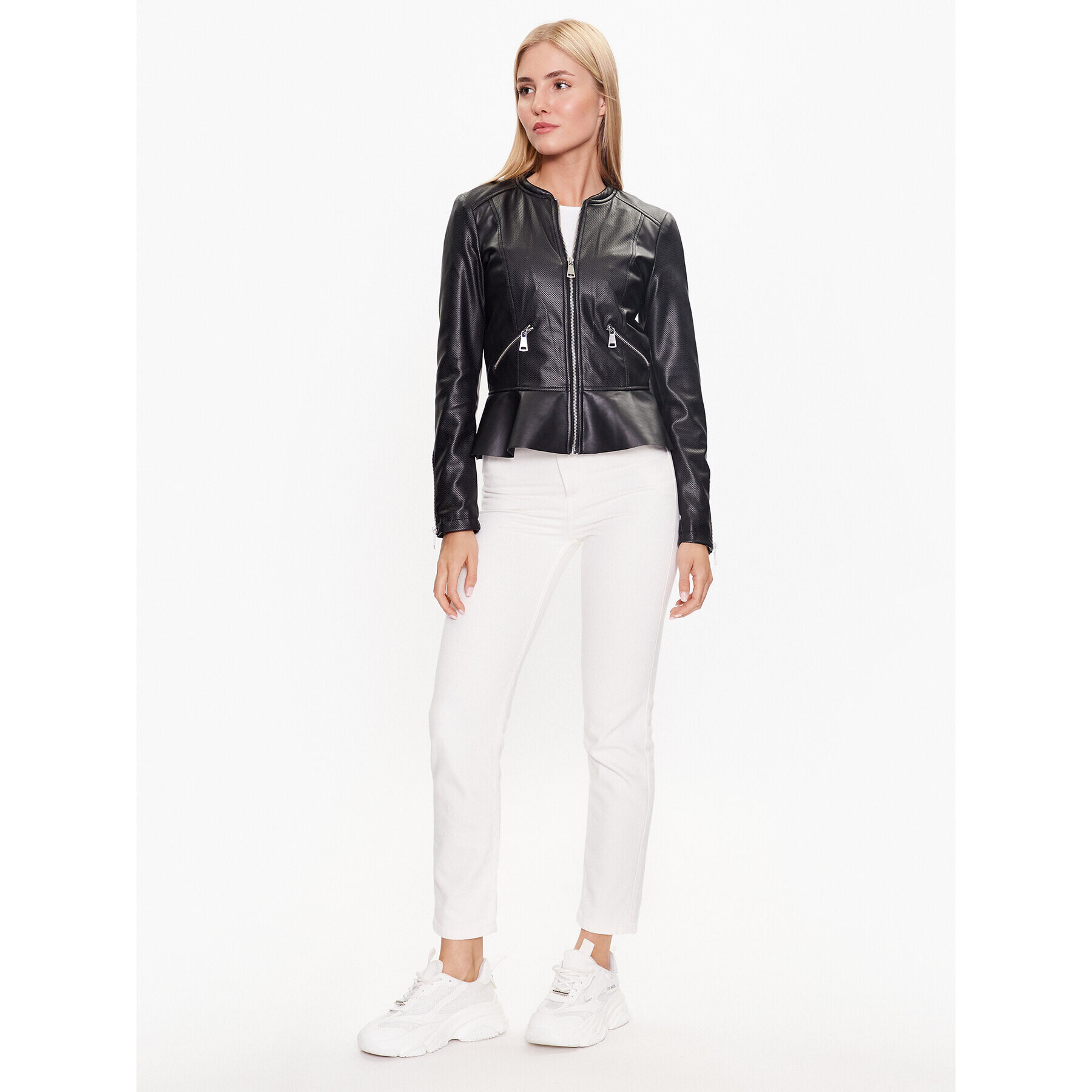 Vero Moda Bunda z imitace kůže Avery Ally 10286341 Černá Regular Fit - Pepit.cz