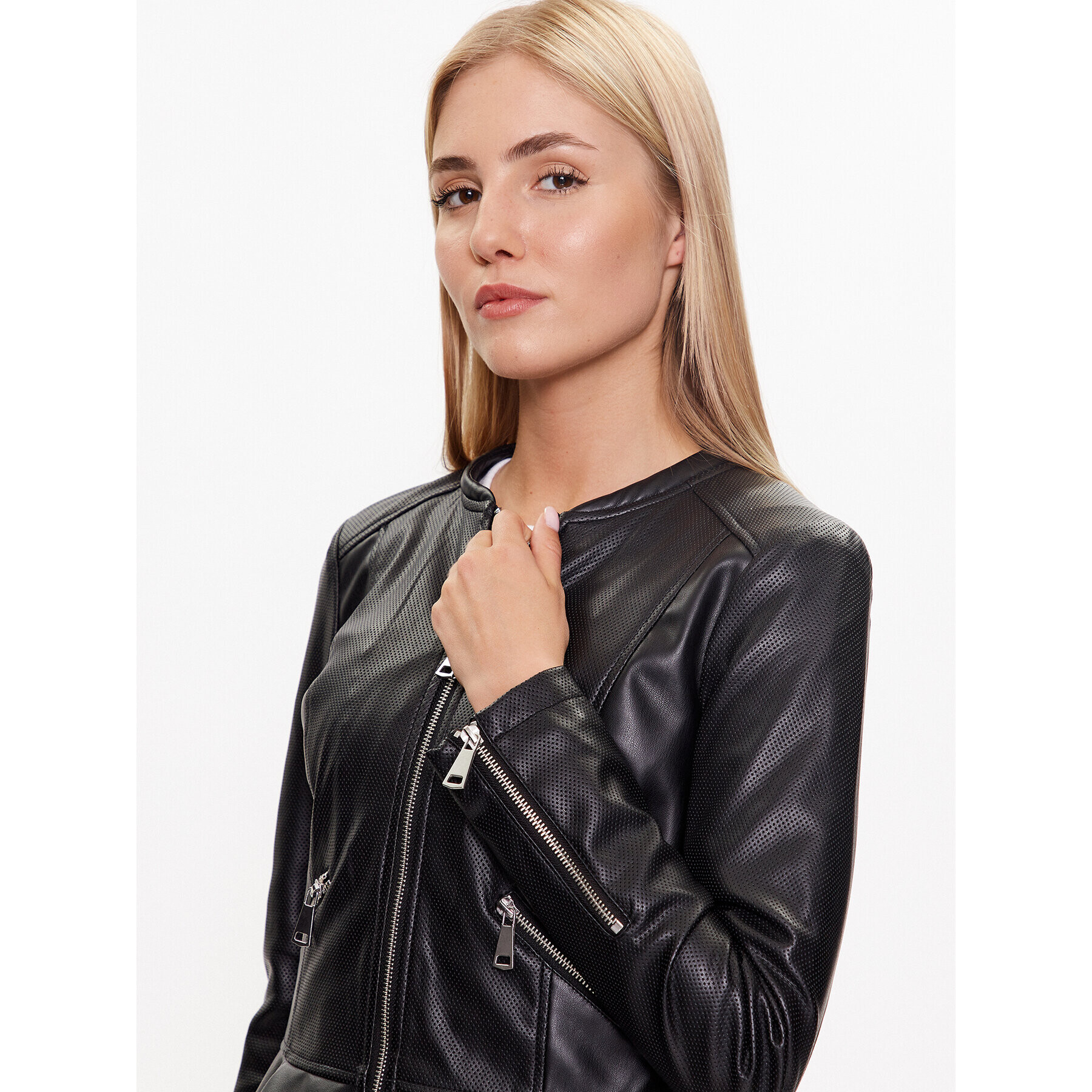 Vero Moda Bunda z imitace kůže Avery Ally 10286341 Černá Regular Fit - Pepit.cz