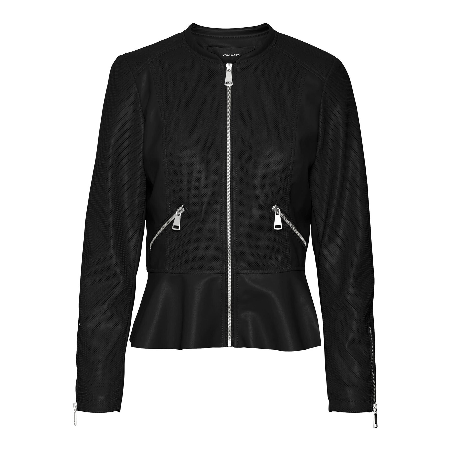 Vero Moda Bunda z imitace kůže Avery Ally 10286341 Černá Regular Fit - Pepit.cz