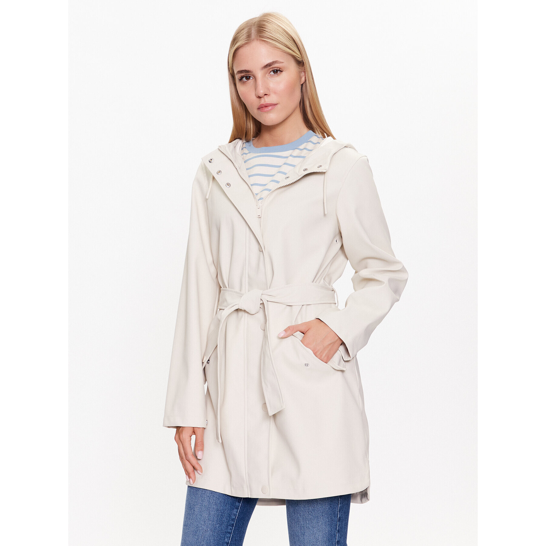 Vero Moda Bunda z imitace kůže Maloumie 10277771 Écru Regular Fit - Pepit.cz