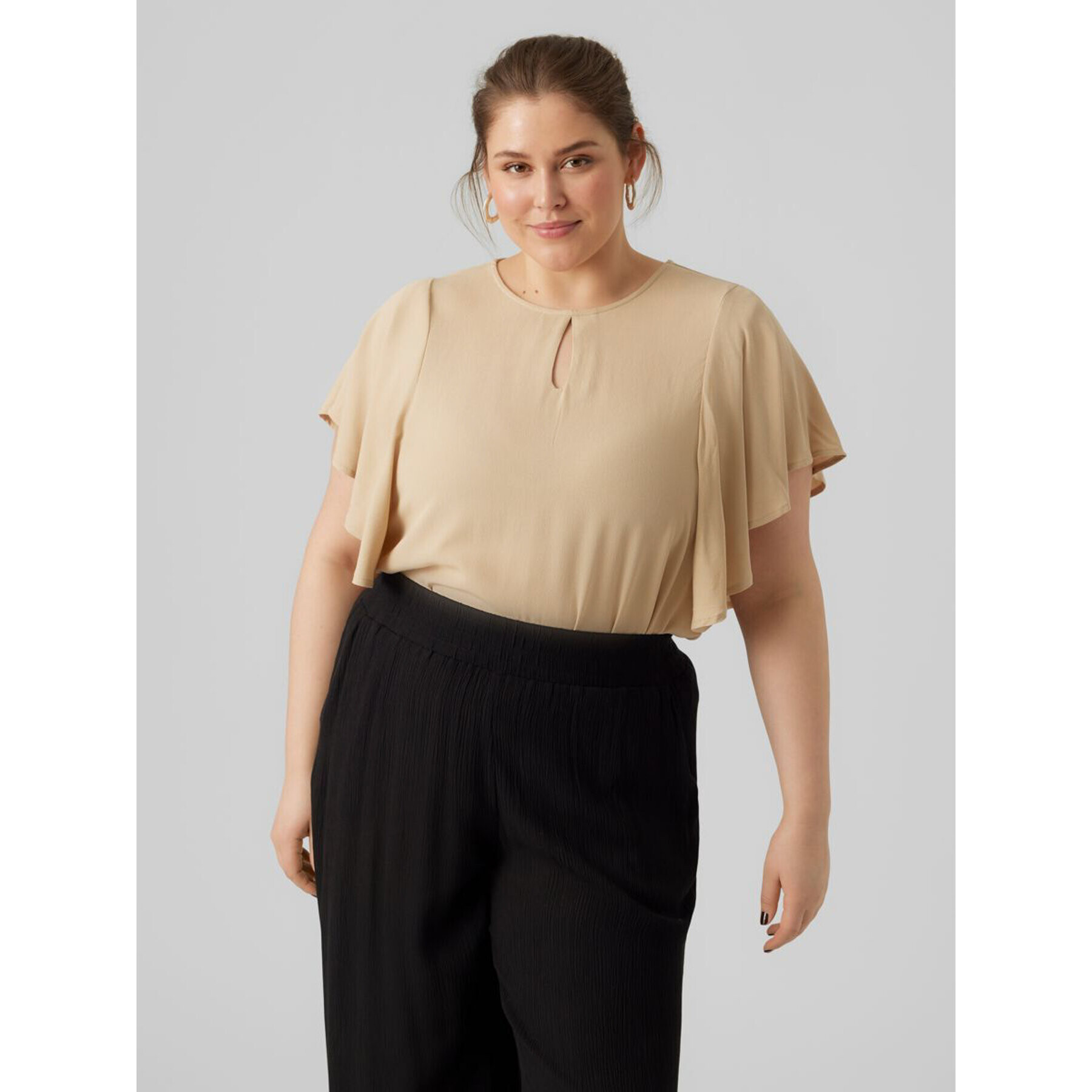 Vero Moda Curve Halenka 10294275 Hnědá Regular Fit - Pepit.cz