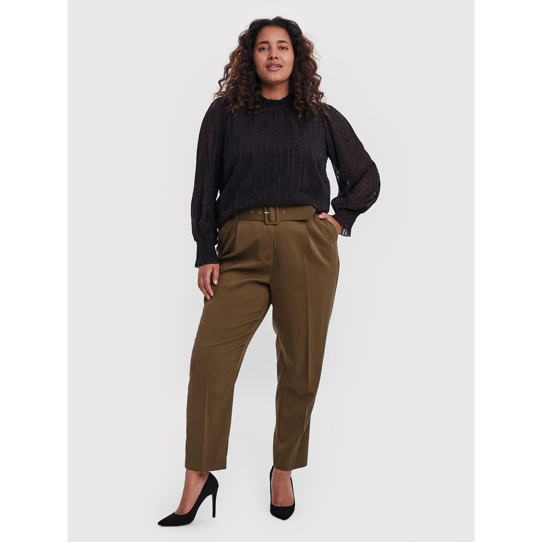 Vero Moda Curve Halenka Yasmin 10256493 Černá Regular Fit - Pepit.cz