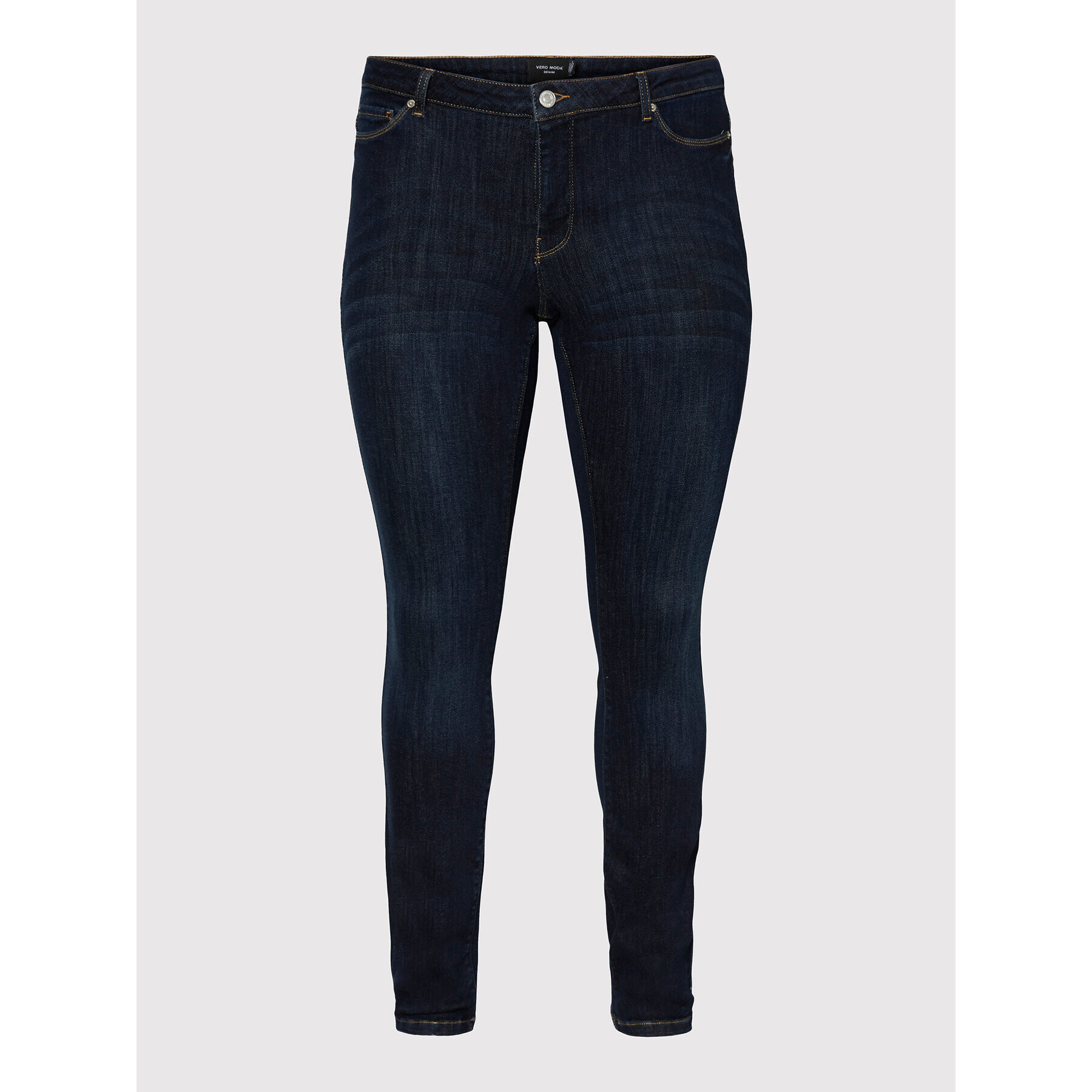 Vero Moda Curve Jeansy Alexa Manya 10252204 Tmavomodrá Slim Fit - Pepit.cz