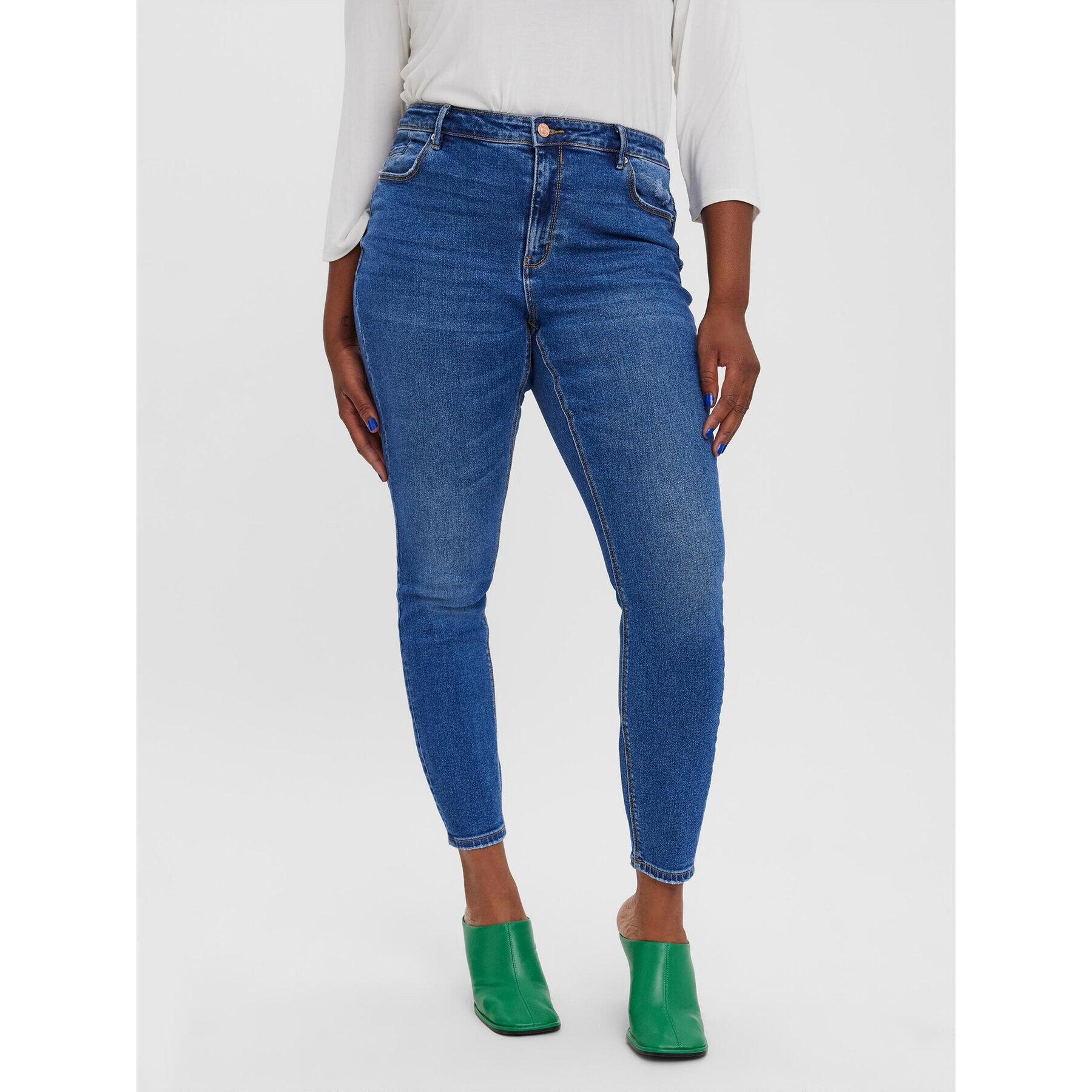 Vero Moda Curve Jeansy Sophia 10273525 Modrá Skinny Fit - Pepit.cz