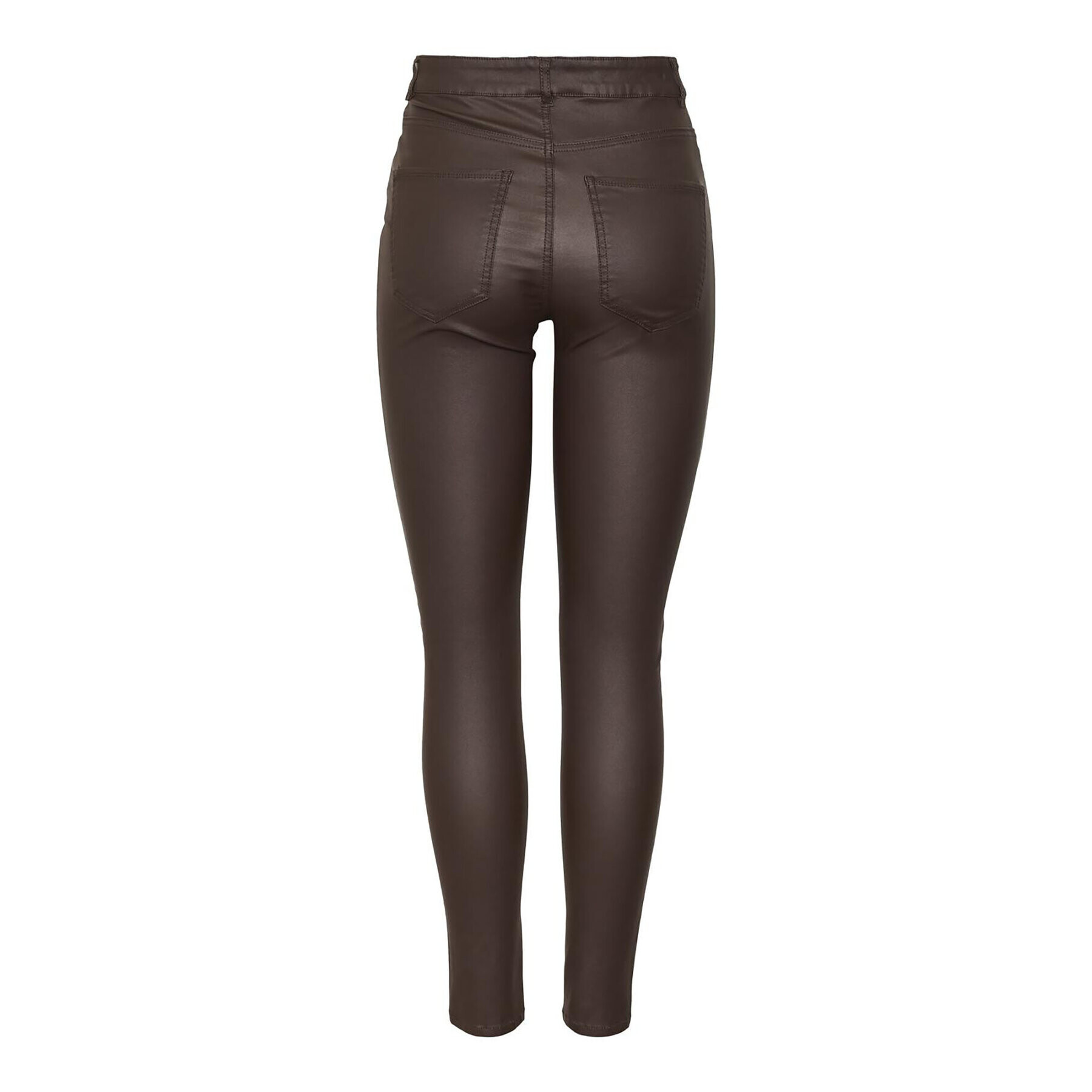 Vero Moda Curve Kalhoty z materiálu Sophia 10281185 Hnědá Skinny Fit - Pepit.cz