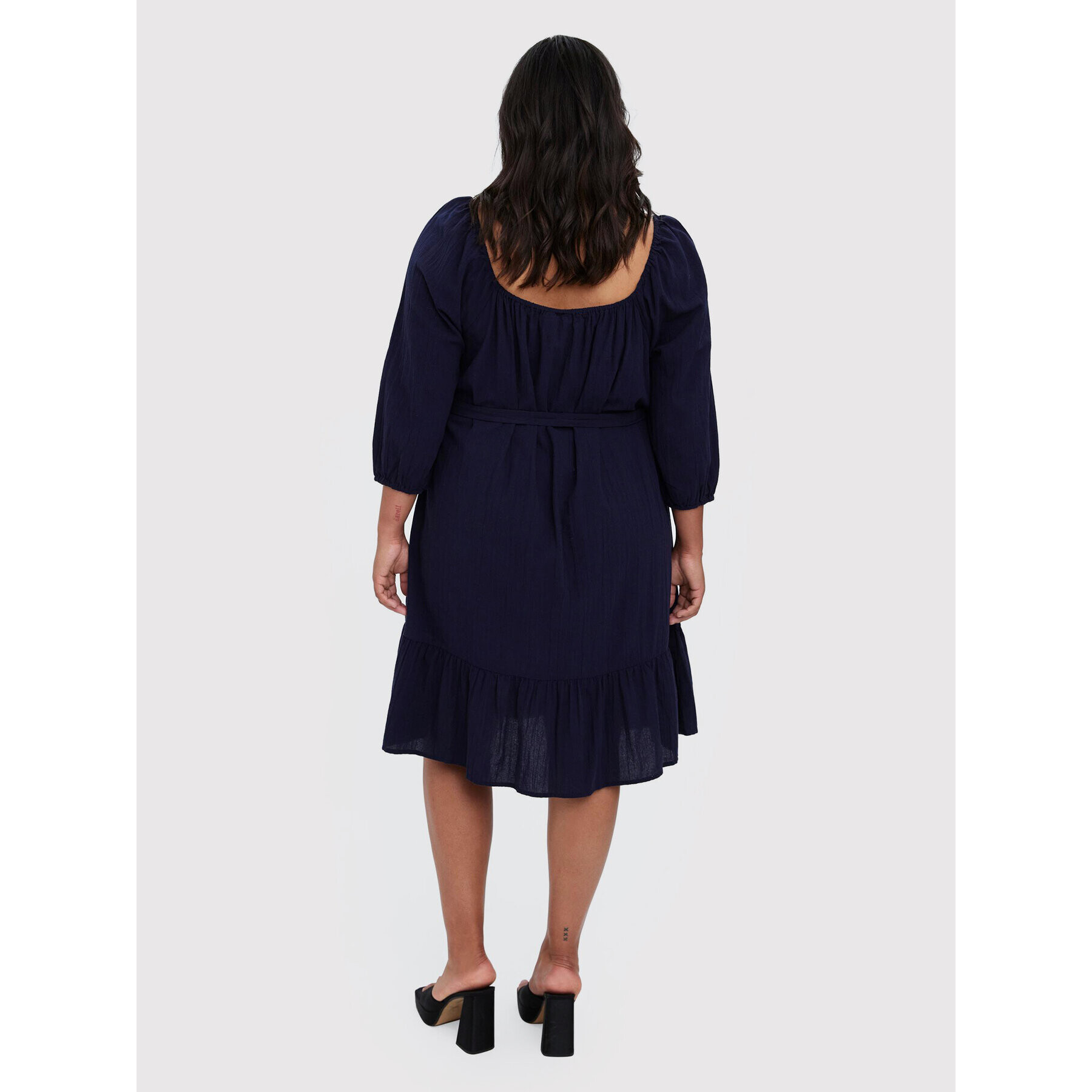 Vero Moda Curve Každodenní šaty Giana 10266024 Tmavomodrá Regular Fit - Pepit.cz