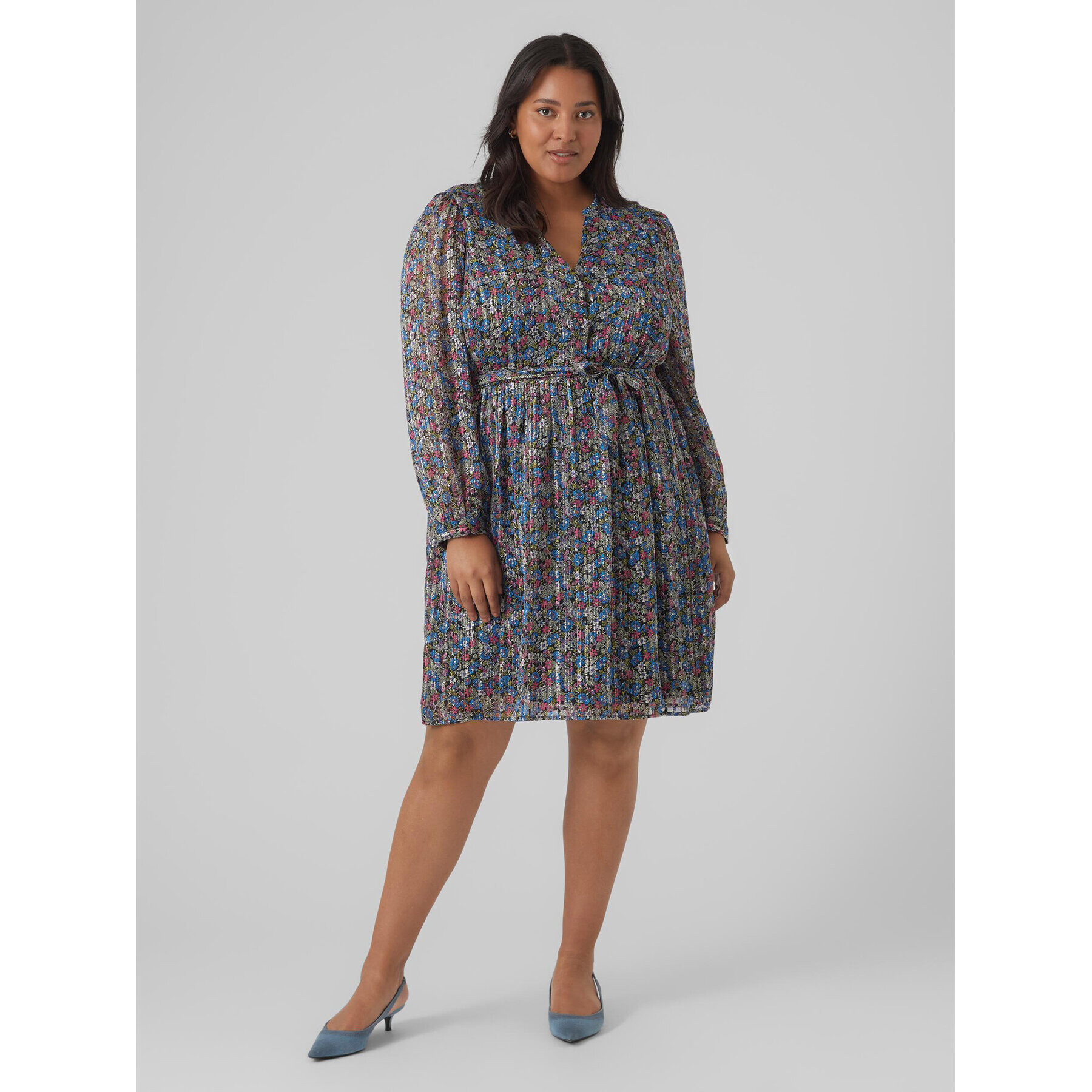 Vero Moda Curve Každodenní šaty Mabby 10297221 Barevná Regular Fit - Pepit.cz