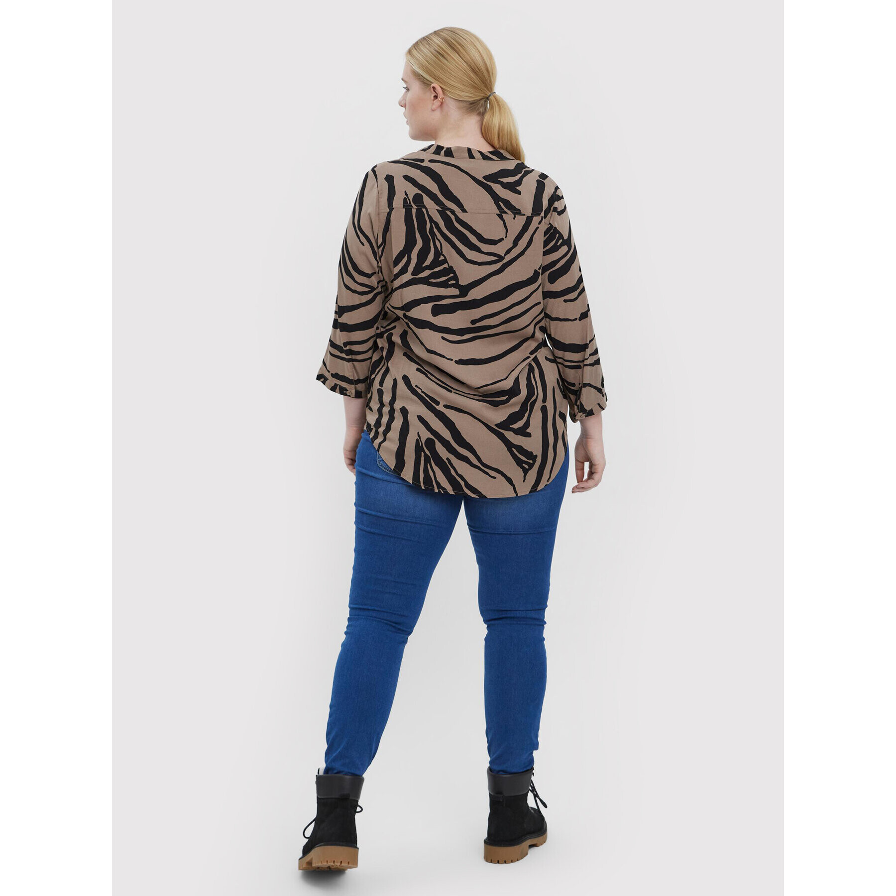 Vero Moda Curve Košile Zee 10257512 Hnědá Regular Fit - Pepit.cz