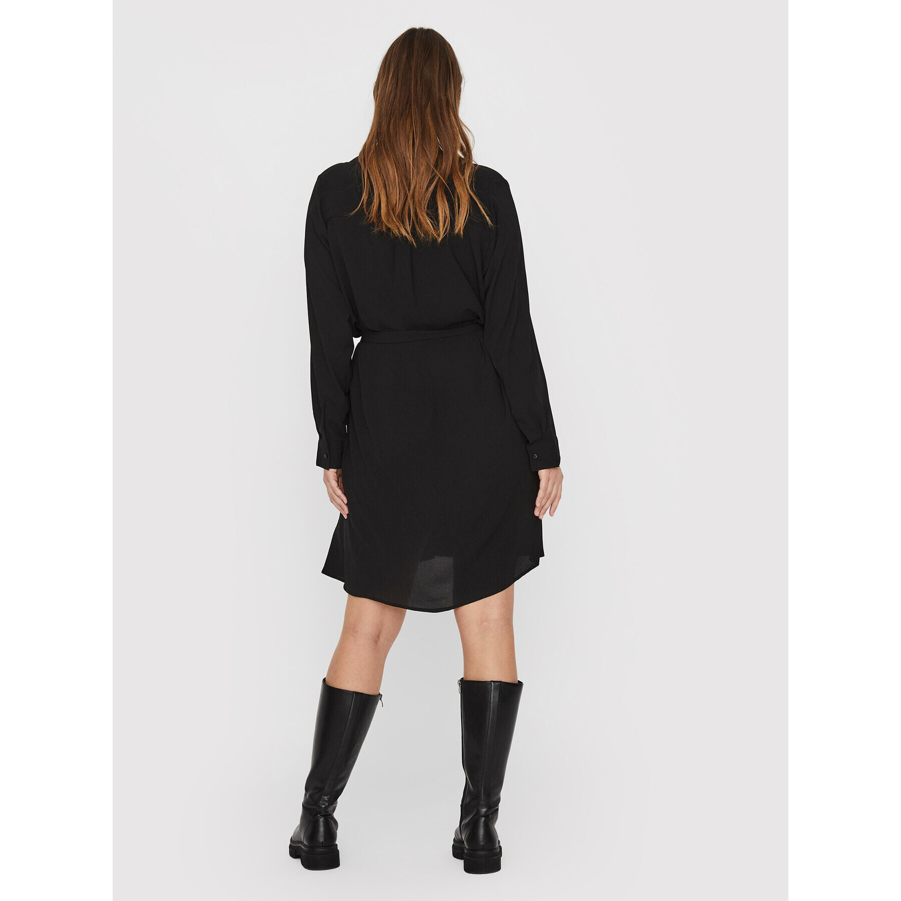 Vero Moda Curve Košilové šaty Saga 10245512 Černá Regular Fit - Pepit.cz