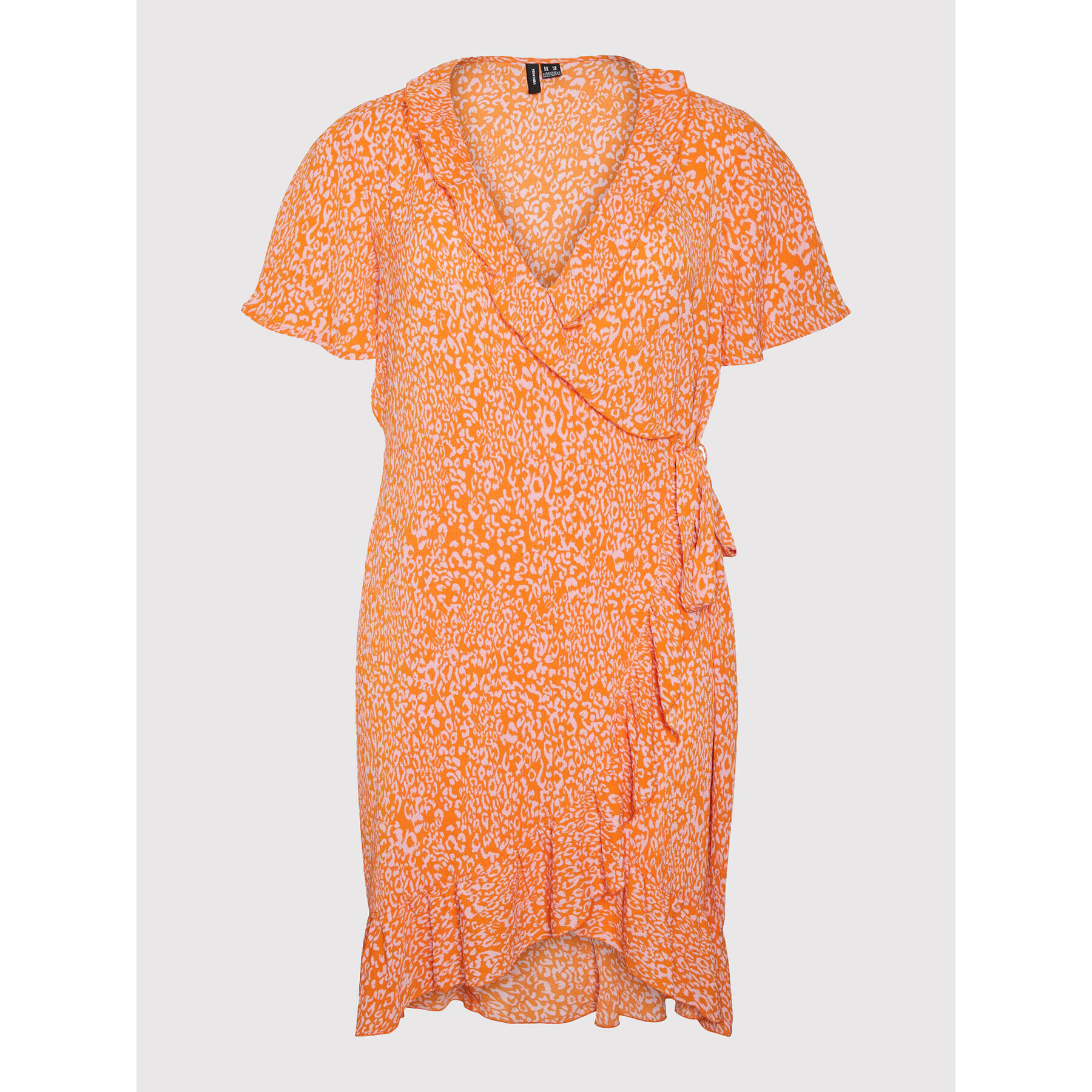 Vero Moda Curve Letní šaty Delilah 10263905 Oranžová Regular Fit - Pepit.cz