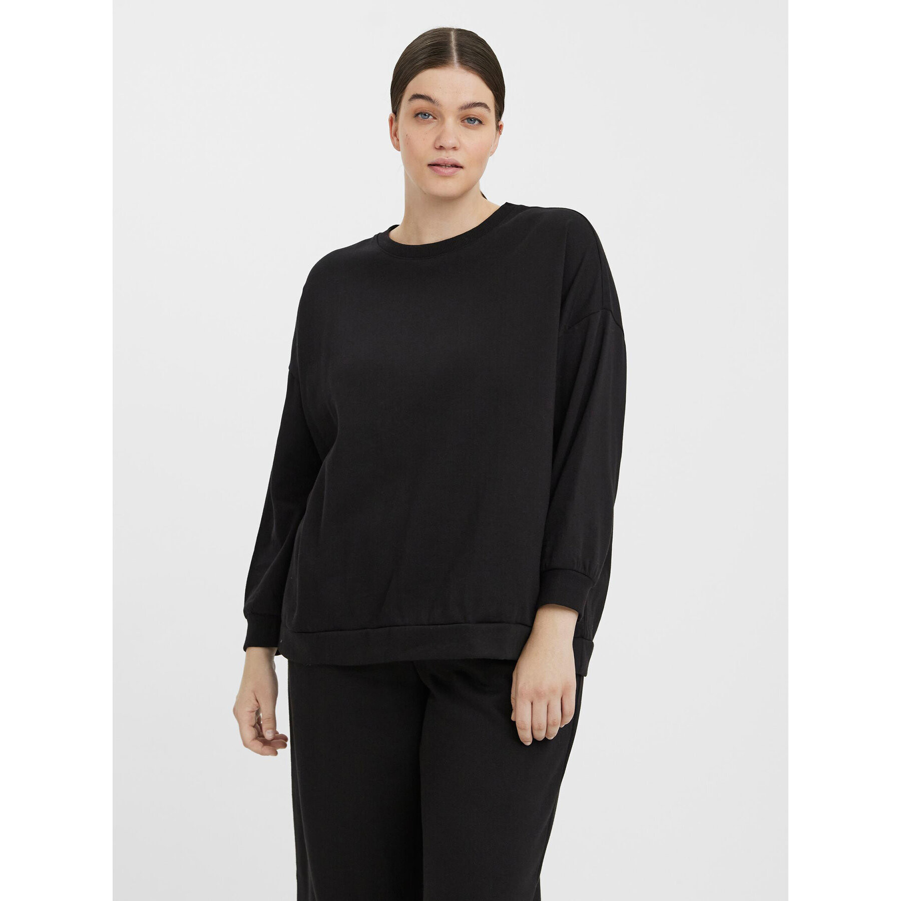 Vero Moda Curve Mikina Ea 10273013 Černá Regular Fit - Pepit.cz